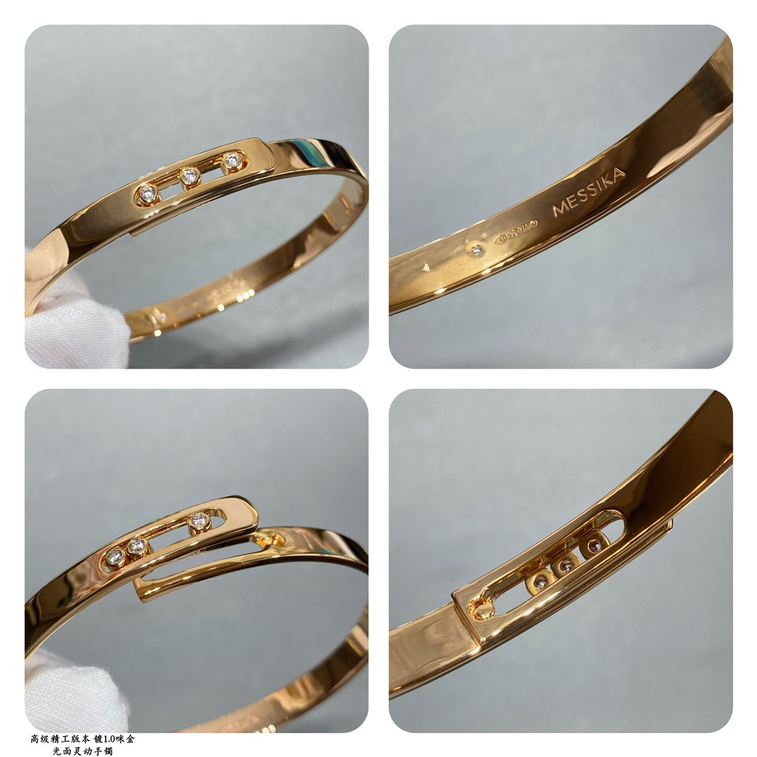 Mes1kaa polished moving bracelet