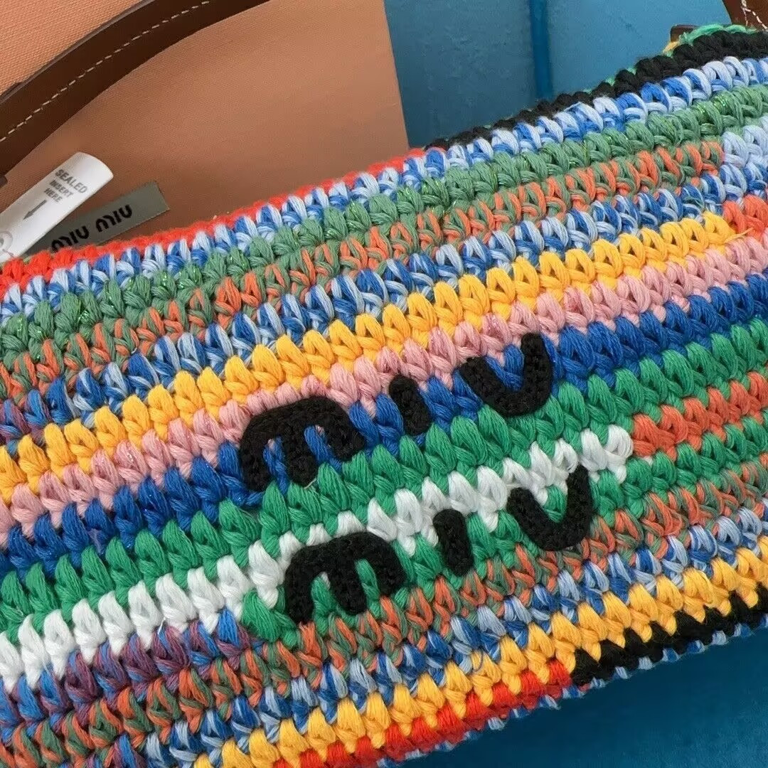 M1v M1v multicolored crochet pouch 19x14x10cm