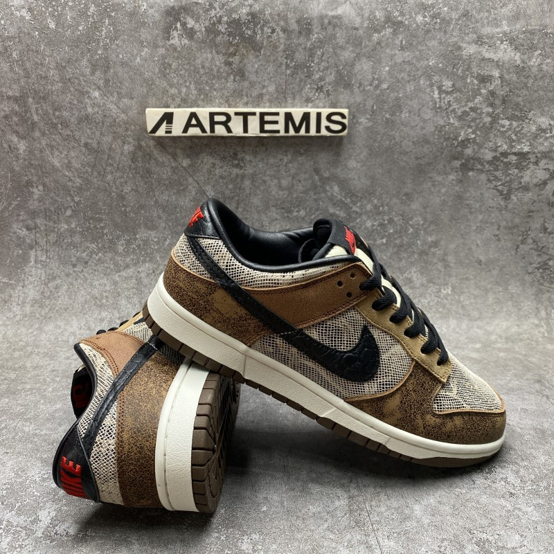 nike dunk low preM1vm co.jp brown snakeskin