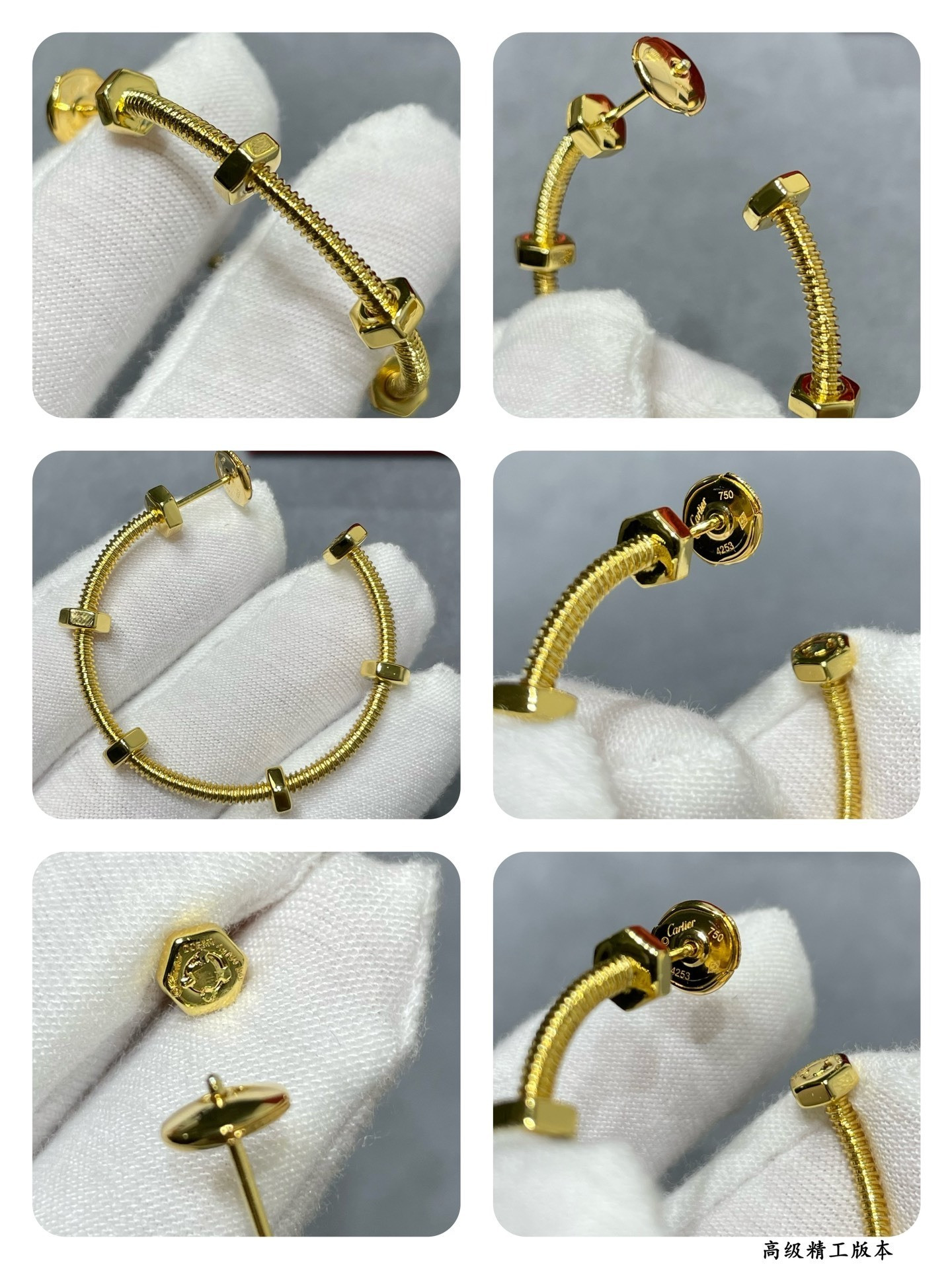 Ca*t*er screw earrings