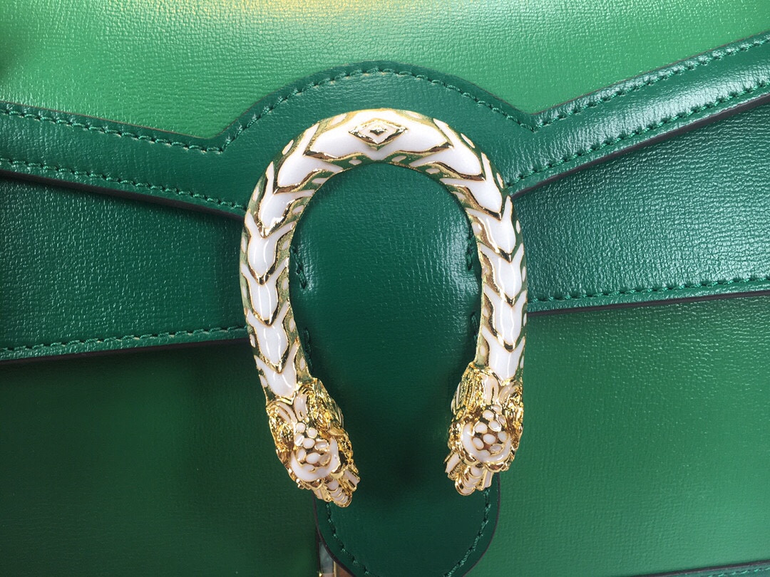 G*u*i dionysus small shoulder bag green 11"wx7"hx3.5"d