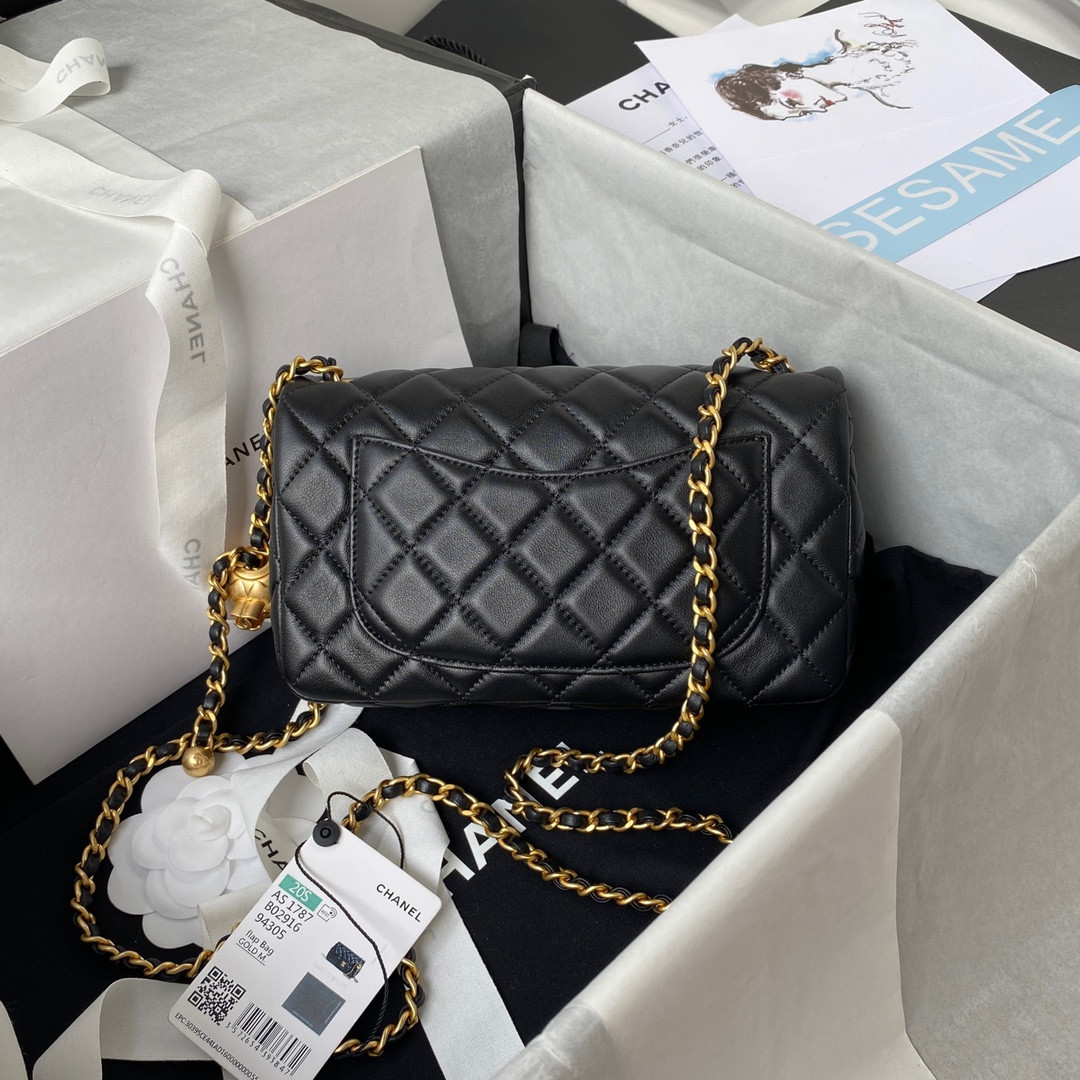 Ch*el mini flap bag 4.7 × 7.8 × 2.3 in