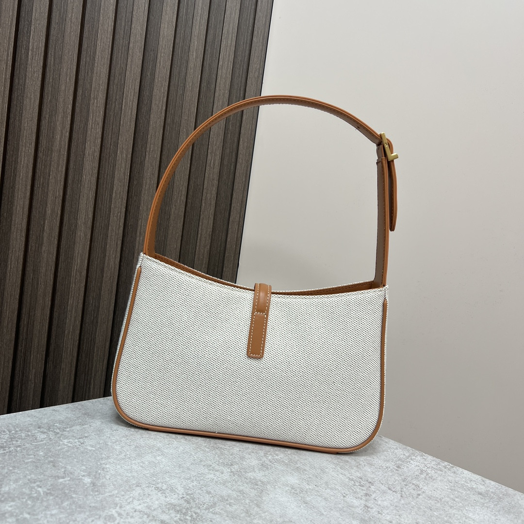 y*l le 5 À 7 in canvas and leather grege and bR1ck 9 x 6.3 x 2.5 inches