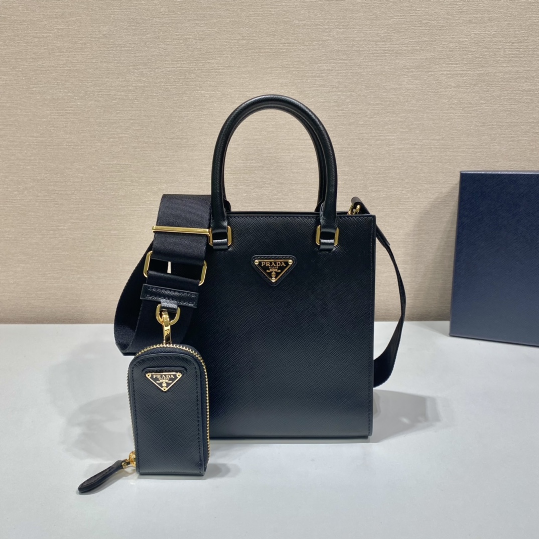 Pra*a saffian tote1ba333-17*19*6cm
