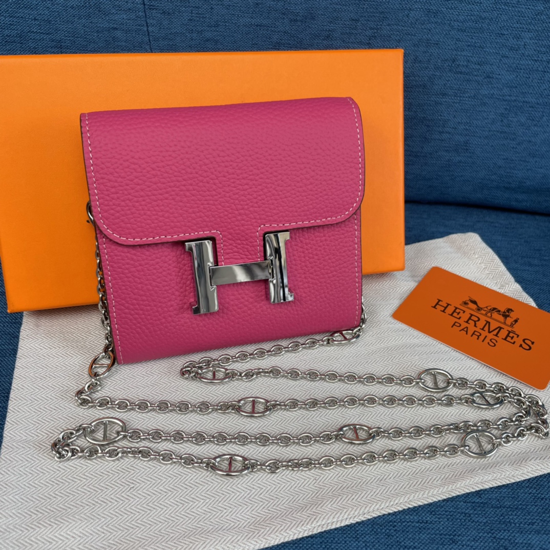 H**mes constance togo leather-13*11.8cm