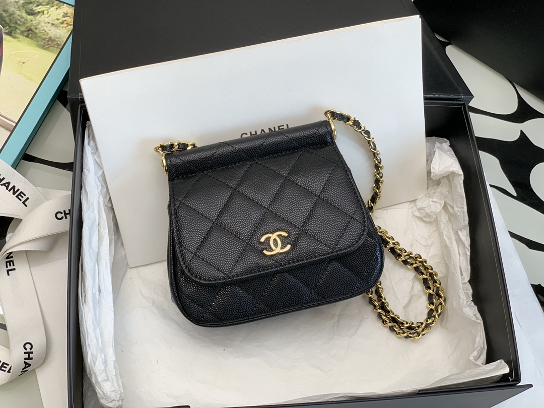 Ch@nel Flap Bag-12.5*14*6CM