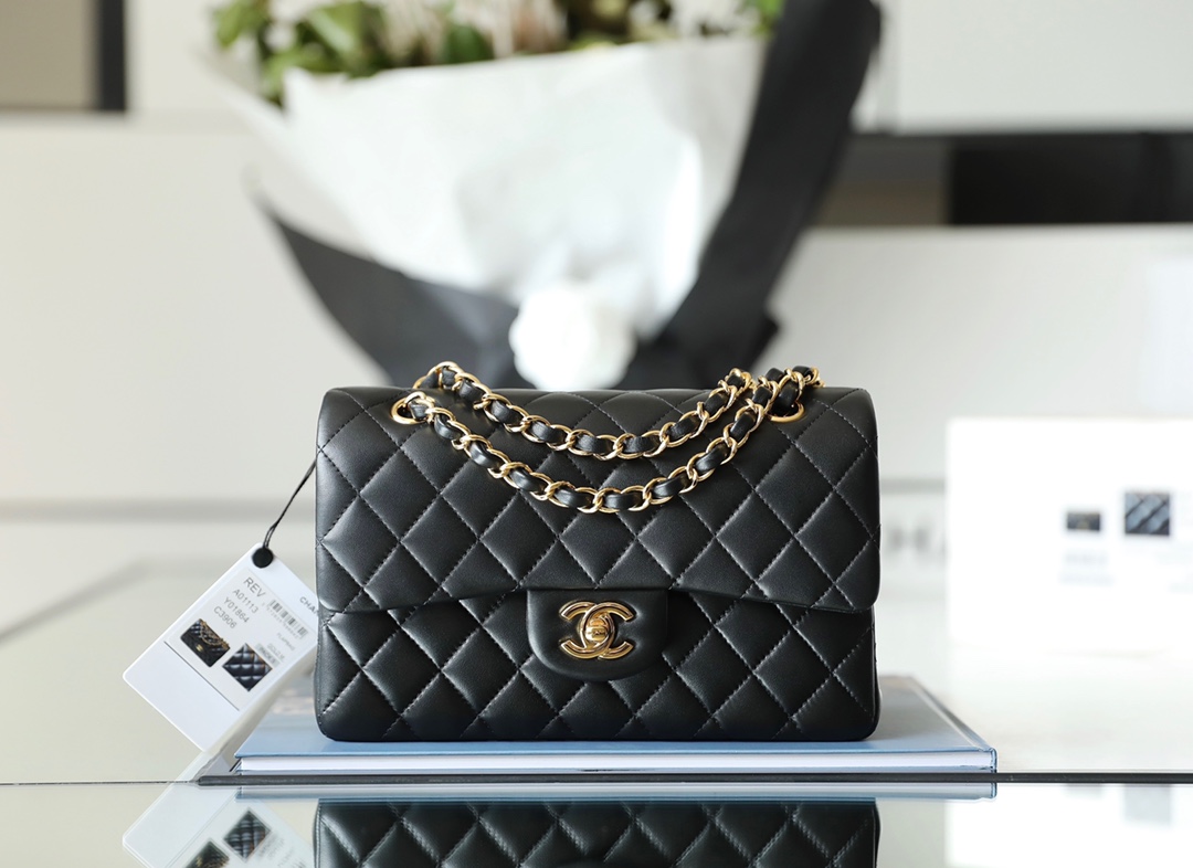 Ch@nel Flap Bag-Lambskin-23CM