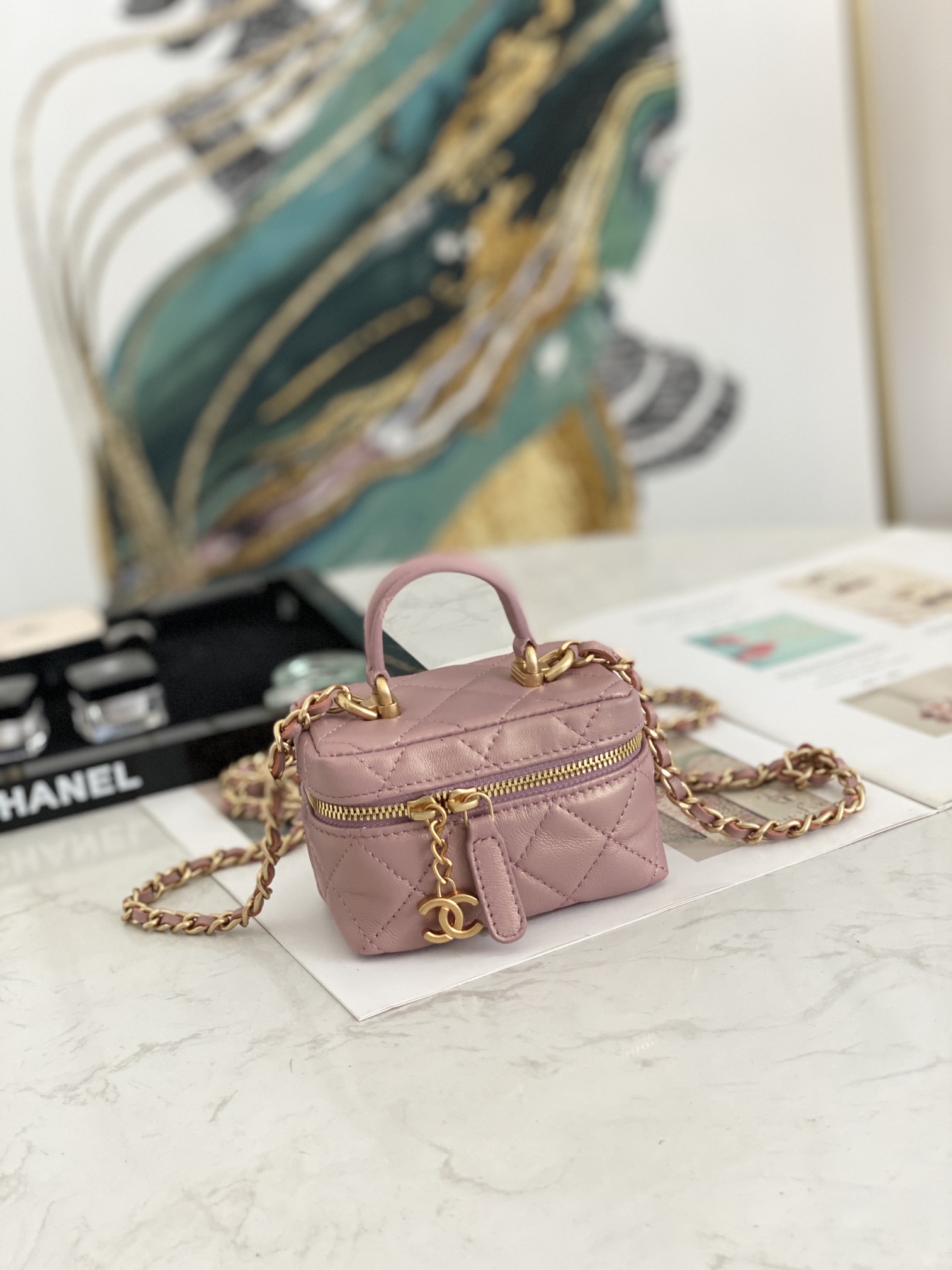 Ch@nel Vanity Bag-11.5x12x7CM