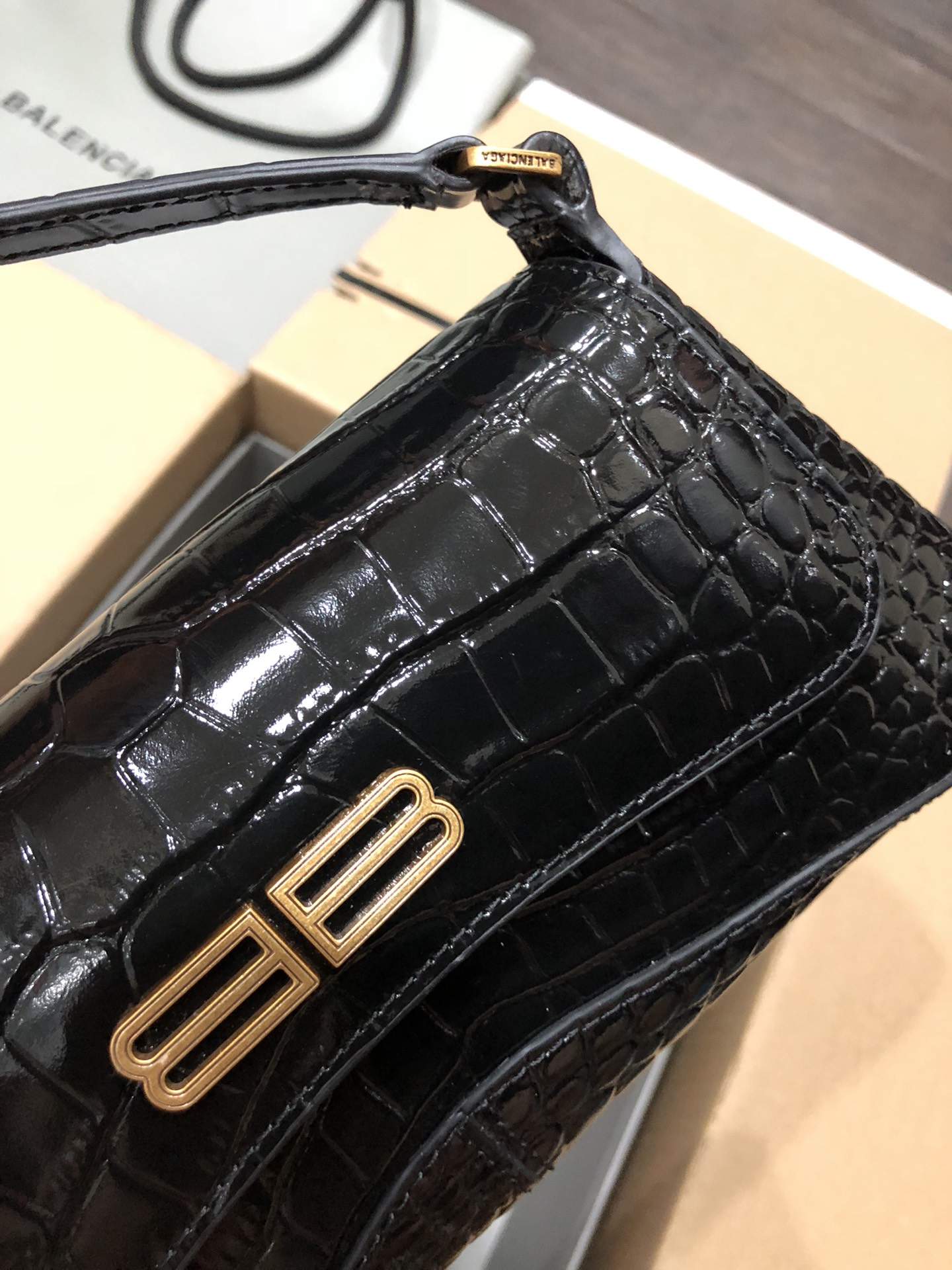 Balenciag XX Flap Bag Crocodile Embossed-27*4.8*15.5CM