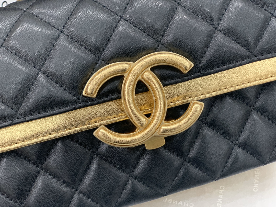 Ch@nel Flap Bag-22X7X13CM