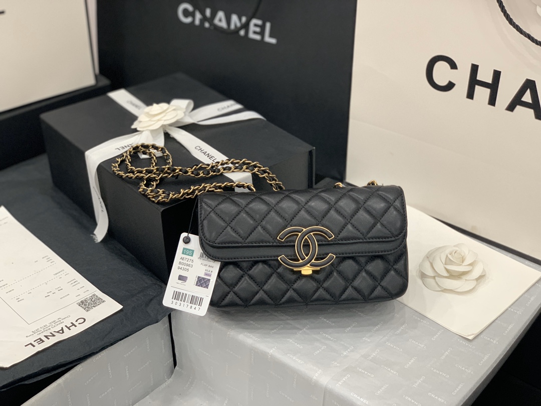 Ch@nel Flap Bag-22X7X13CM