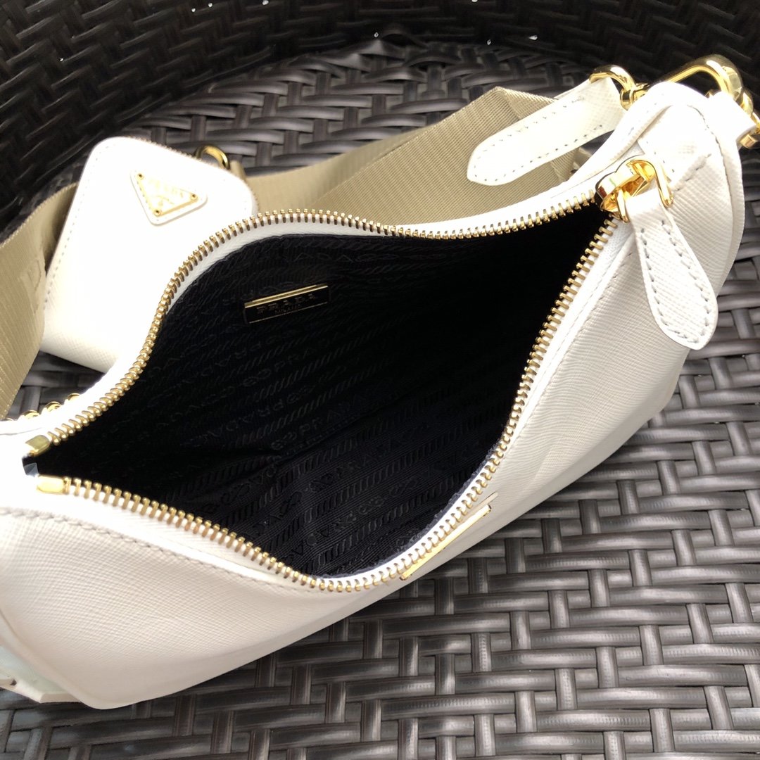 Pra*a nylon hobo bag-bh204 -23*17*6.5cm