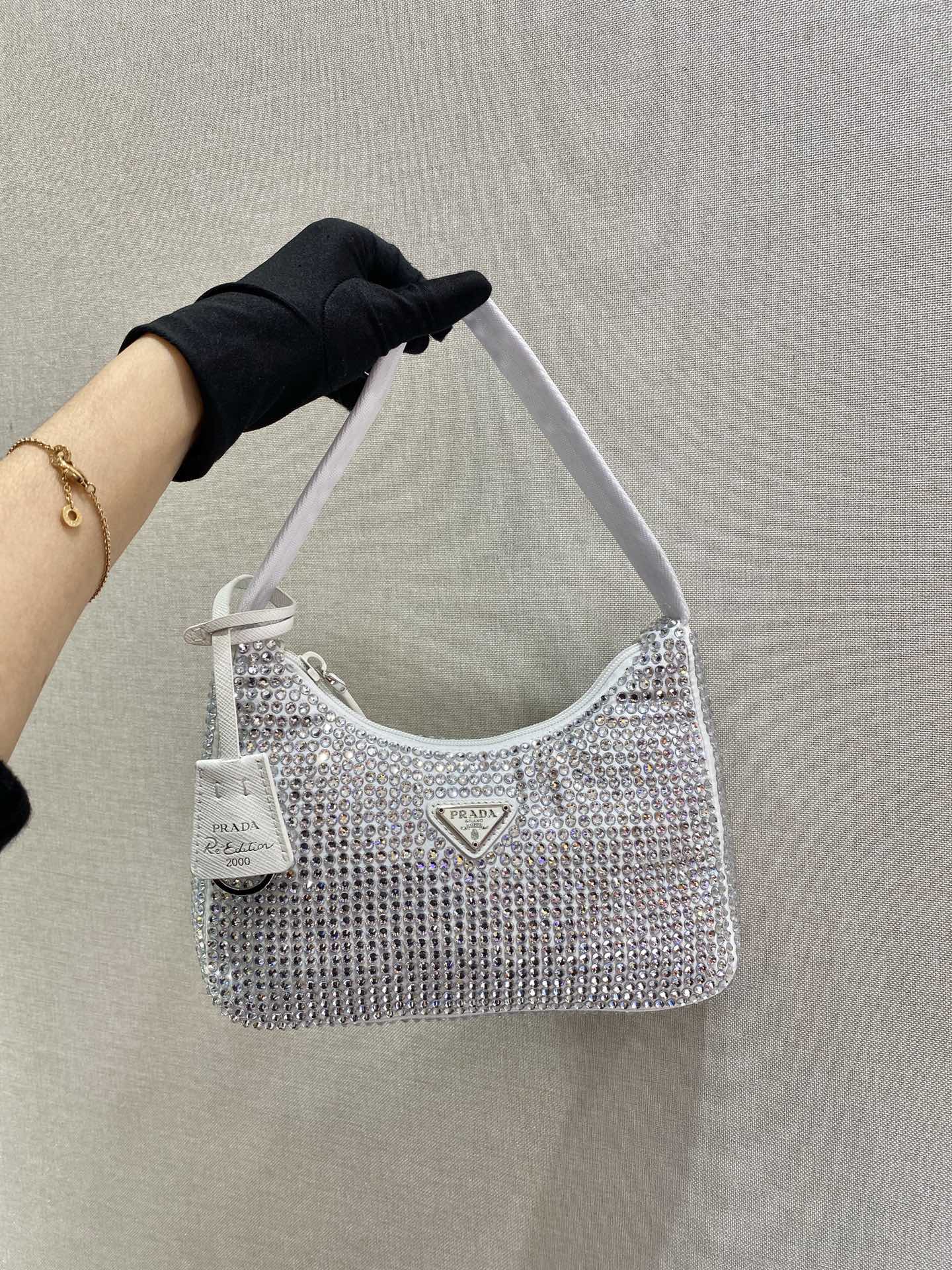 Pra*a nylon 1ne515 hobo bag-23*14*5cm