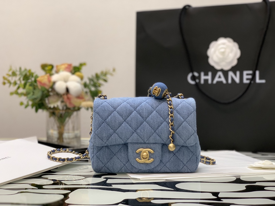 Ch@nel Flap Bag-13*18*7CM