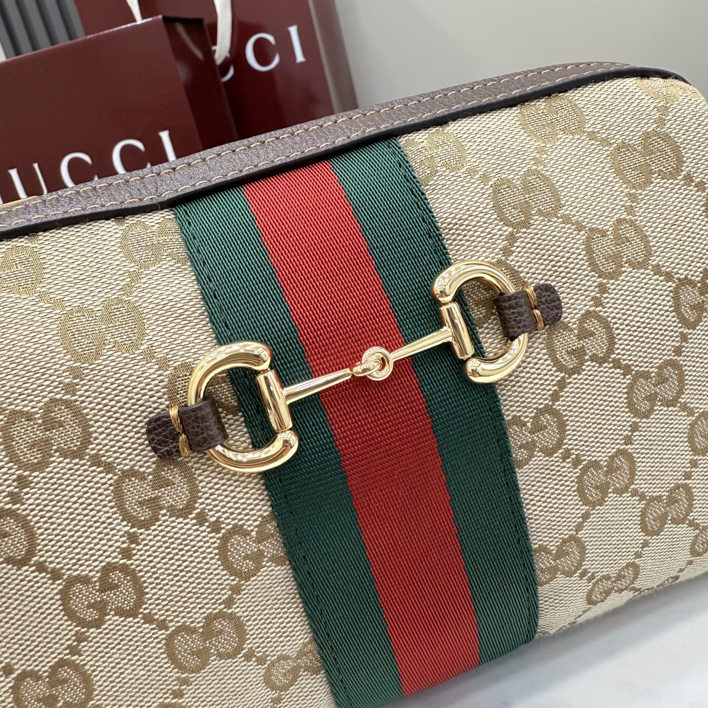 G*ucci Gvc*1 Horsebit Web Small Camera Bag -22*13.5*9CM