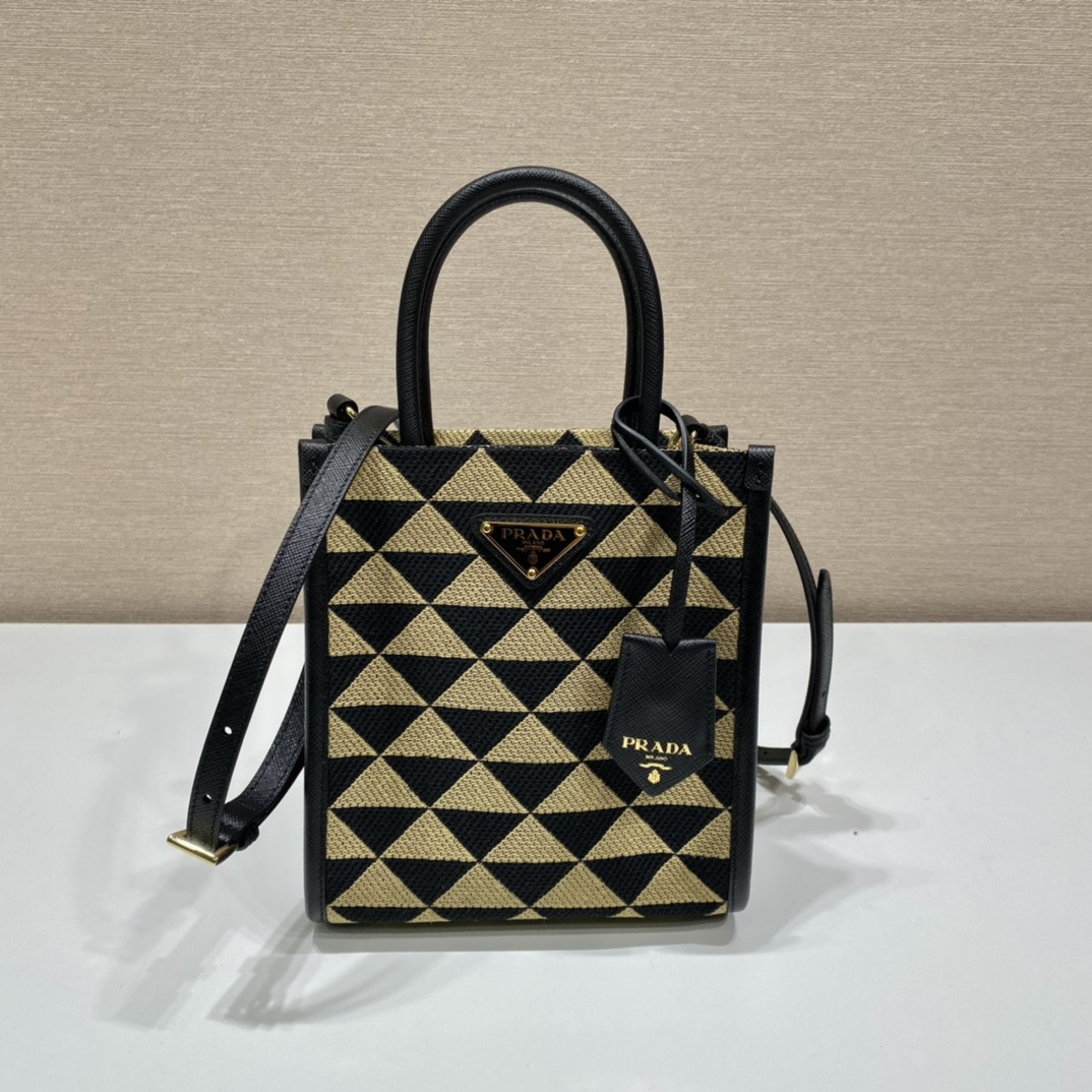 Pra*a small tote in saffiano leather 1ba355-17*19*6cm