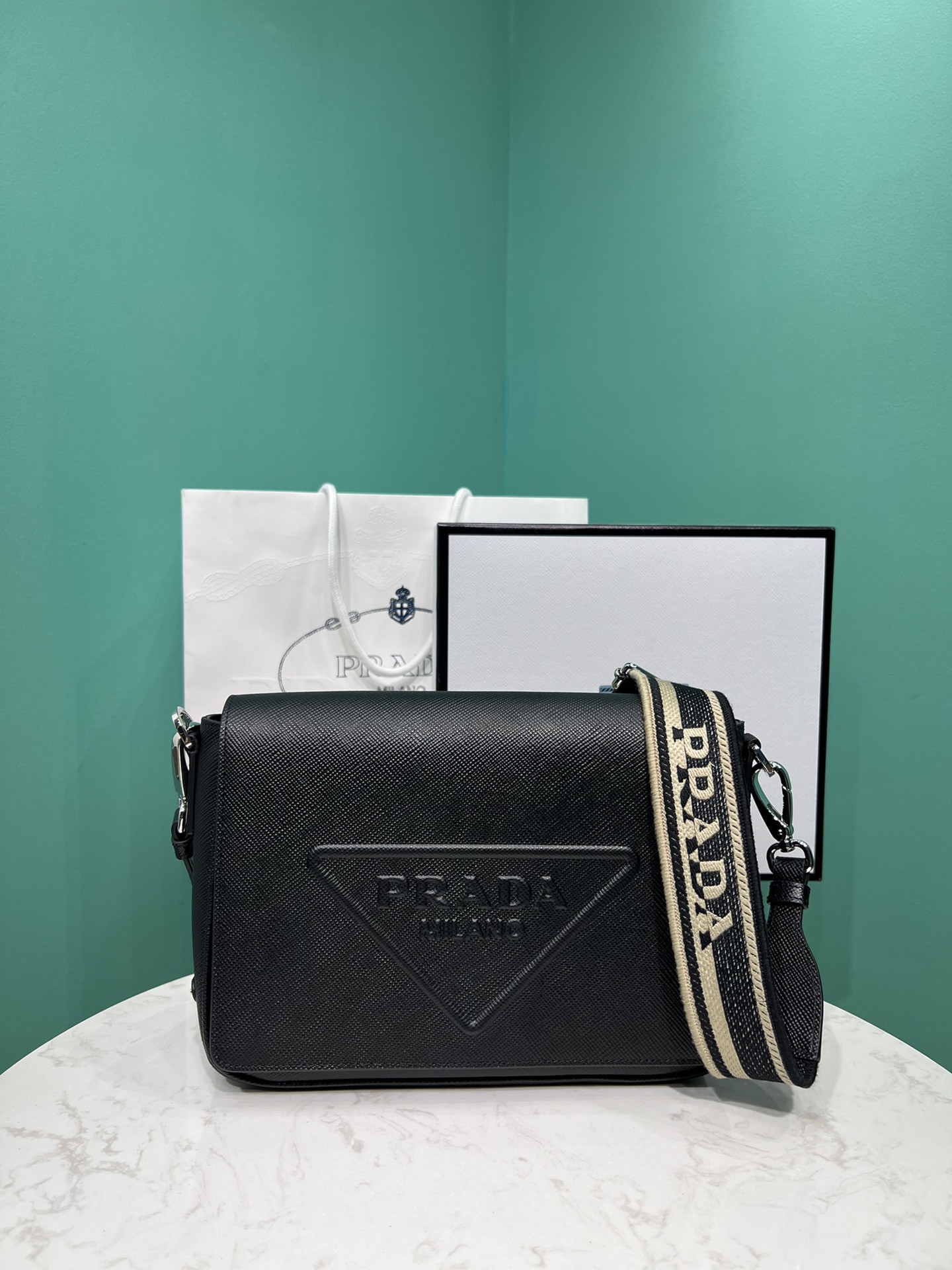 Pra*a crossbody bag-2vd046 -26*18*6.5cm