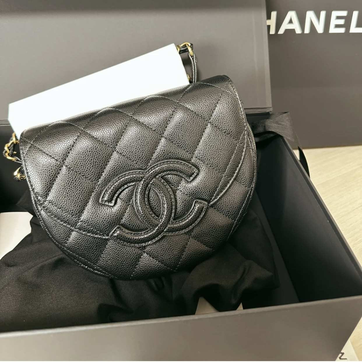 Ch@nel Vintage Saddle Bag-19*16*7CM