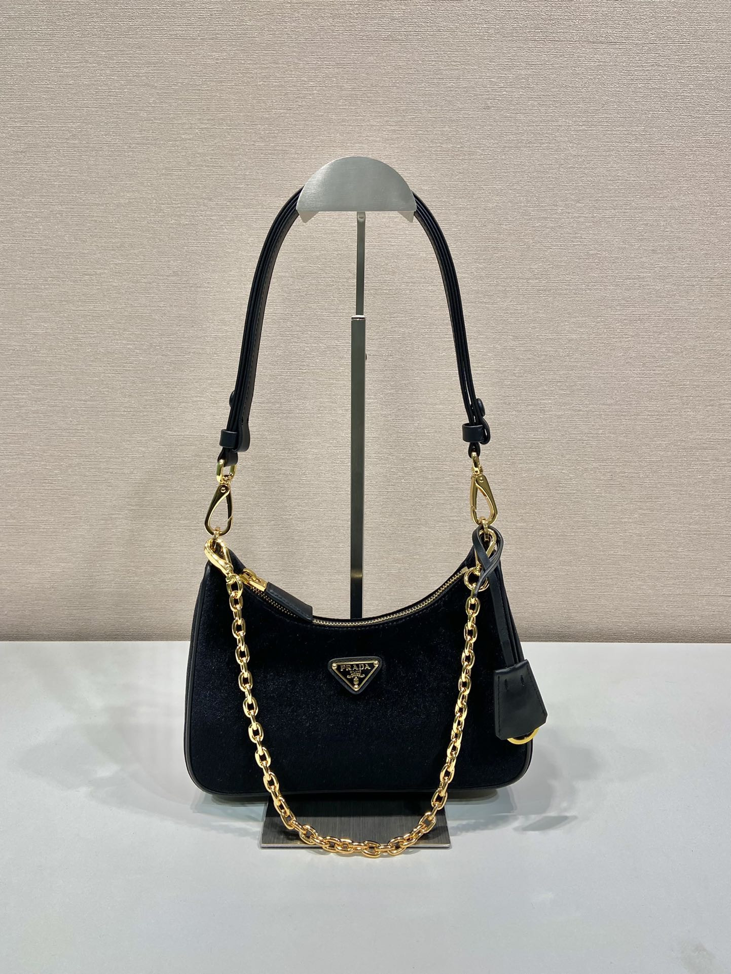 Pra*a nylon 1bc204b hobo bag-23*17*6.5cm