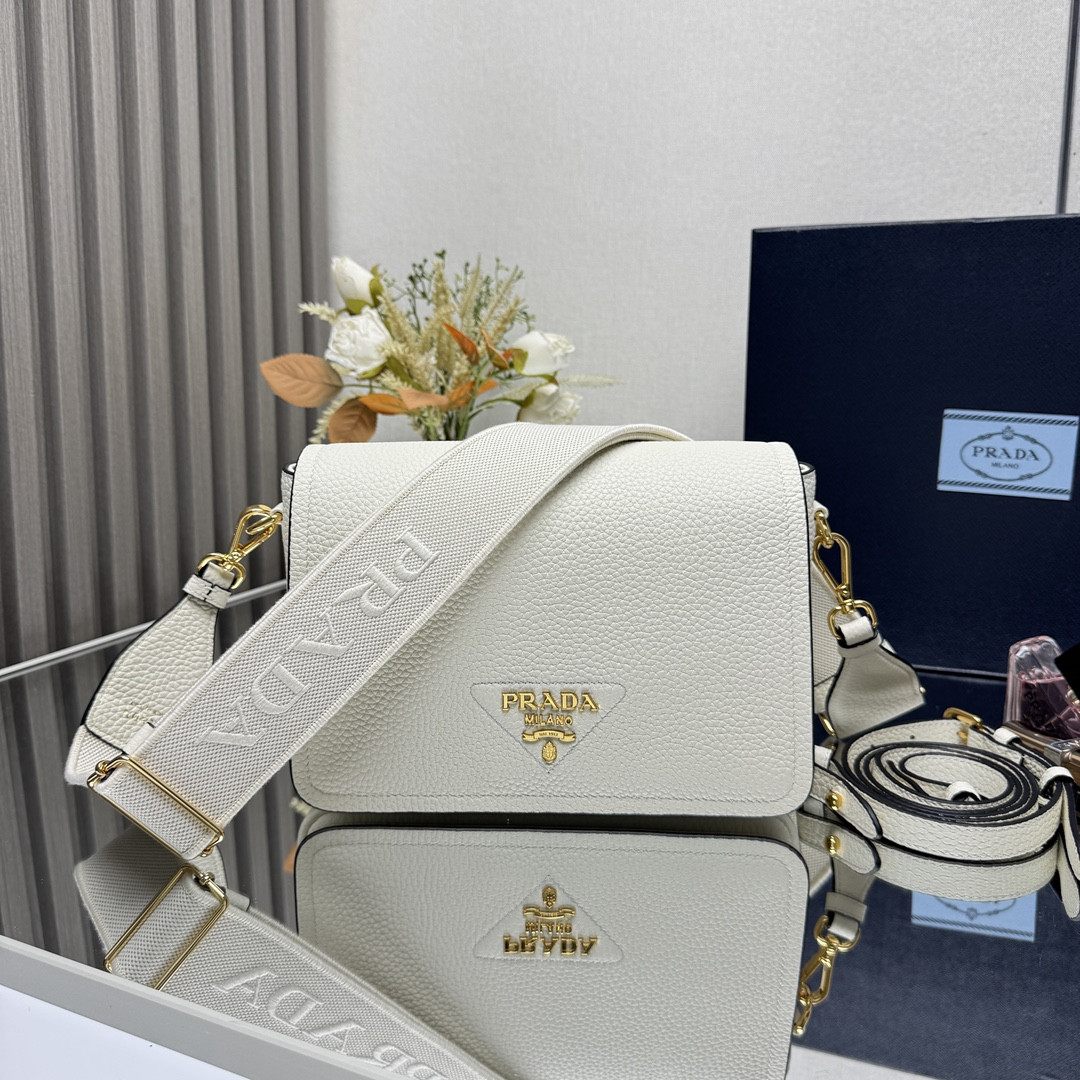 Pra*a 1BD314 Leather Shoulder Bag-23*18*9CM