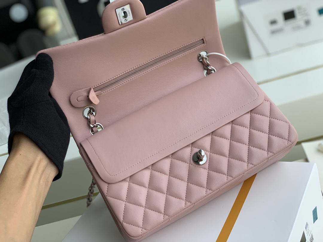 Ch@nel Flap Bag-Lambskin-25CM