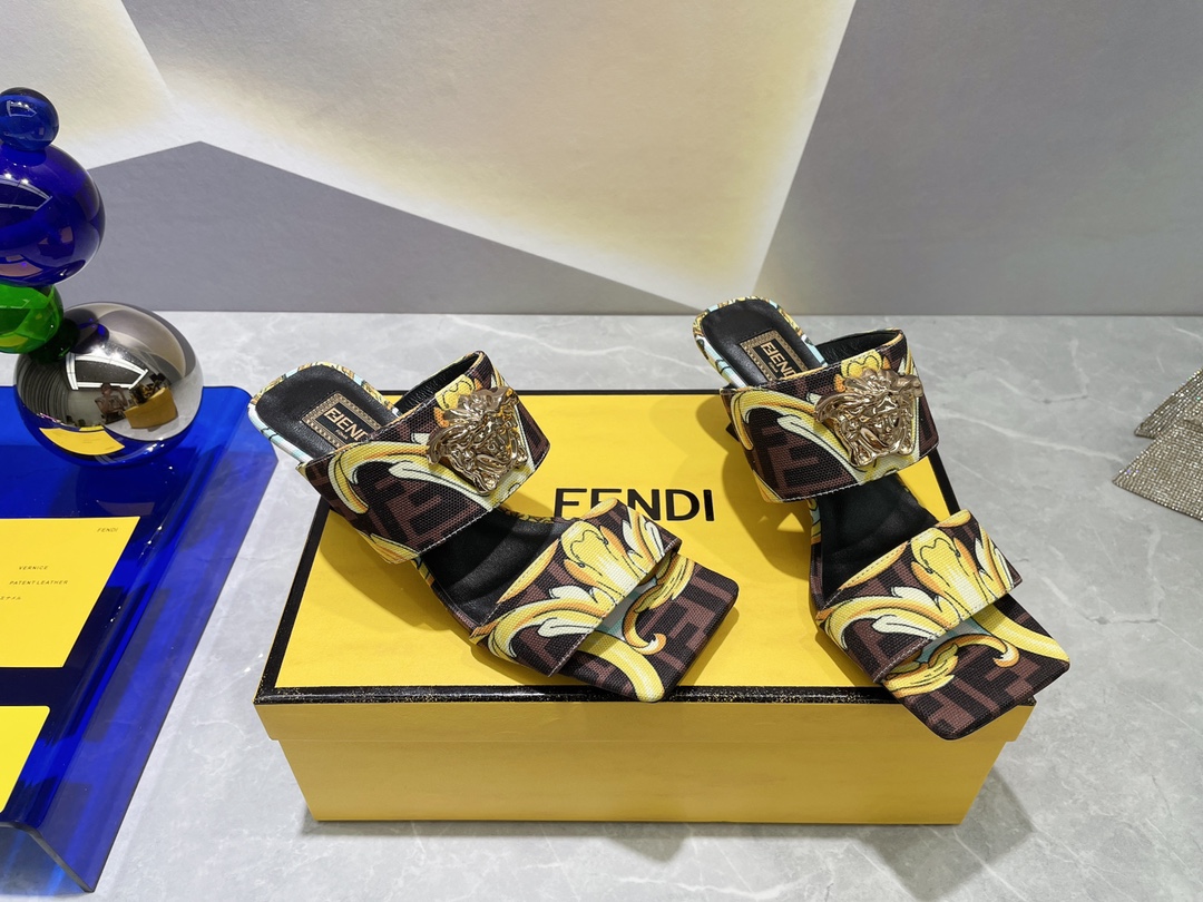 F**di×versace heels-6cm