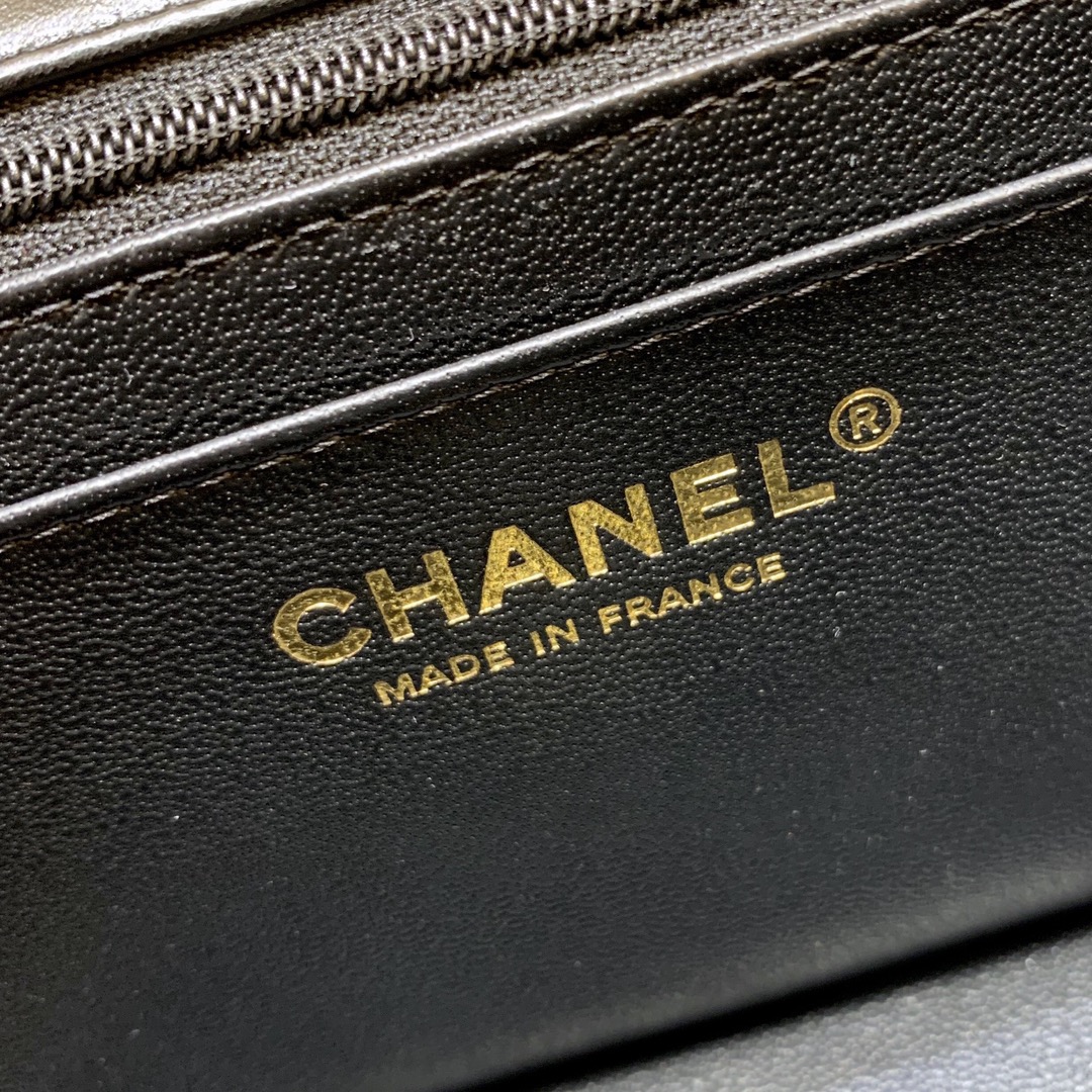 Ch@nel Flap Bag-Lambskin-17CM