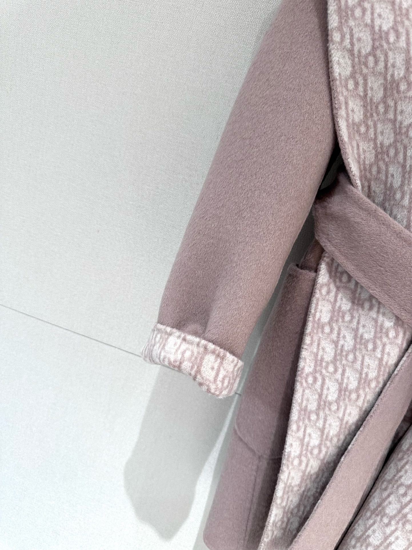 D*or Short Hooded Coat with Belt Rose des Vents Double-Sided