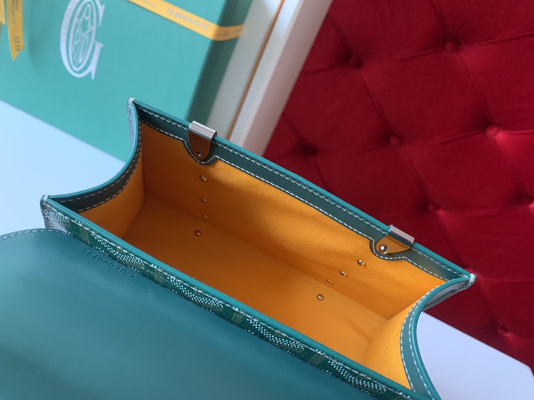 Go*ard coated canvas and leather saigon top handle bag-21cm