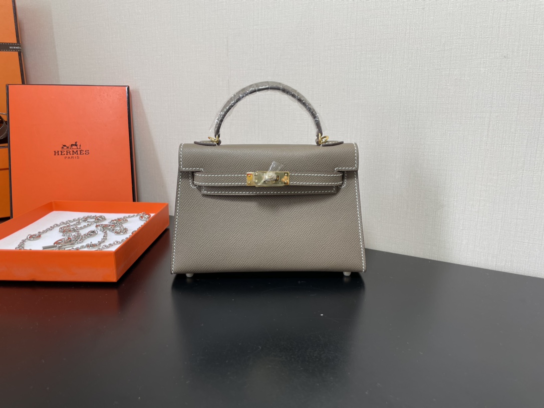 H**mes kelly-gold&silver hardware-19cm