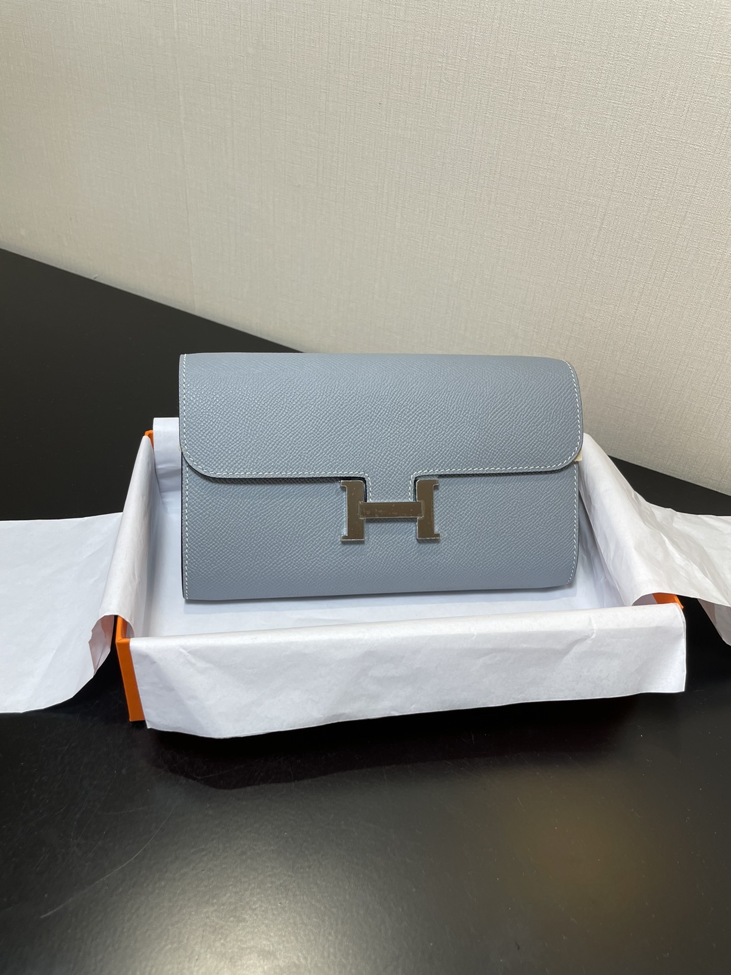 H**mes constance wallet on chain-epsom-20*13*2cm