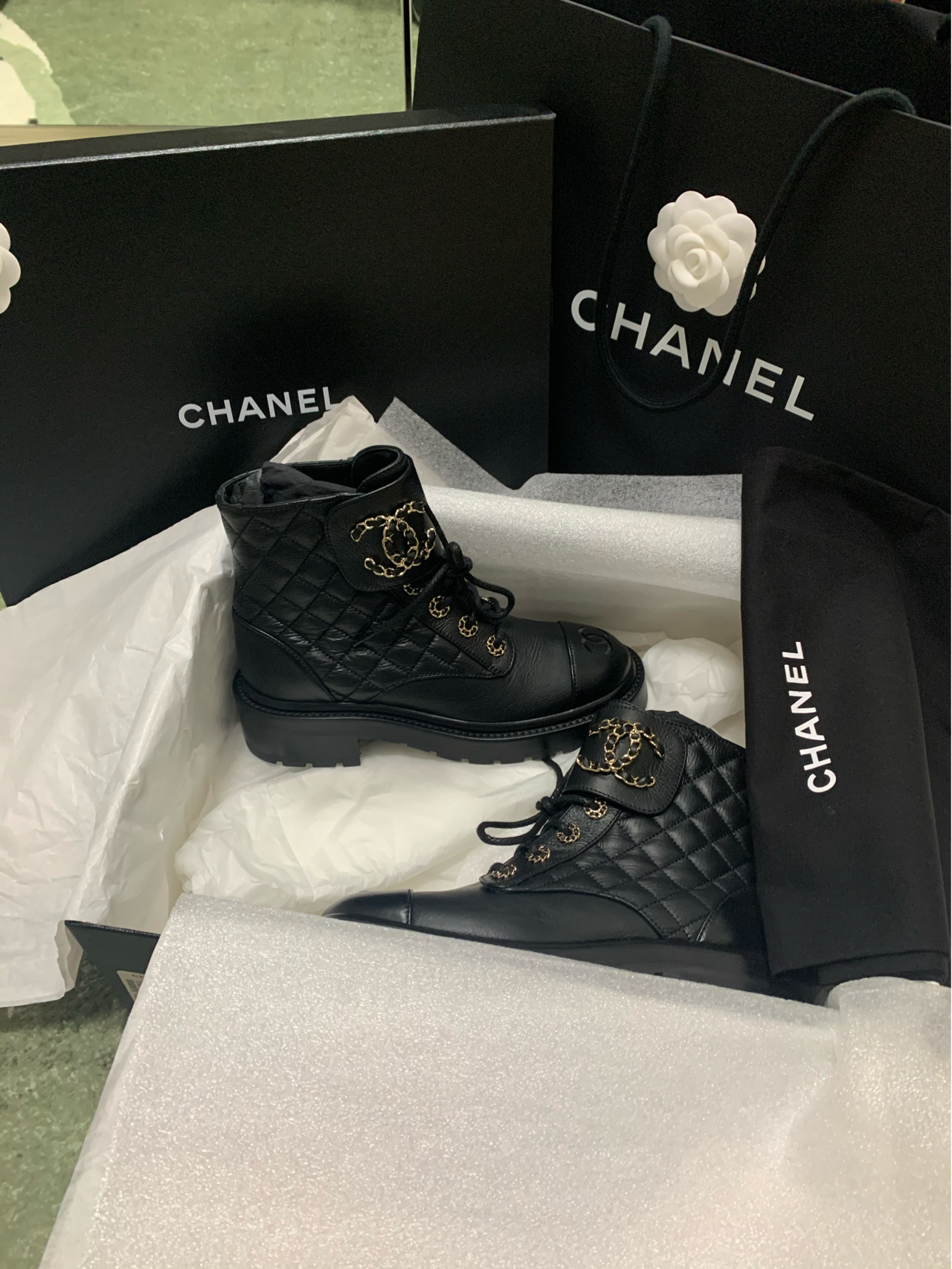 Ch@nel Boots 2021SS-Lambskin Leather
