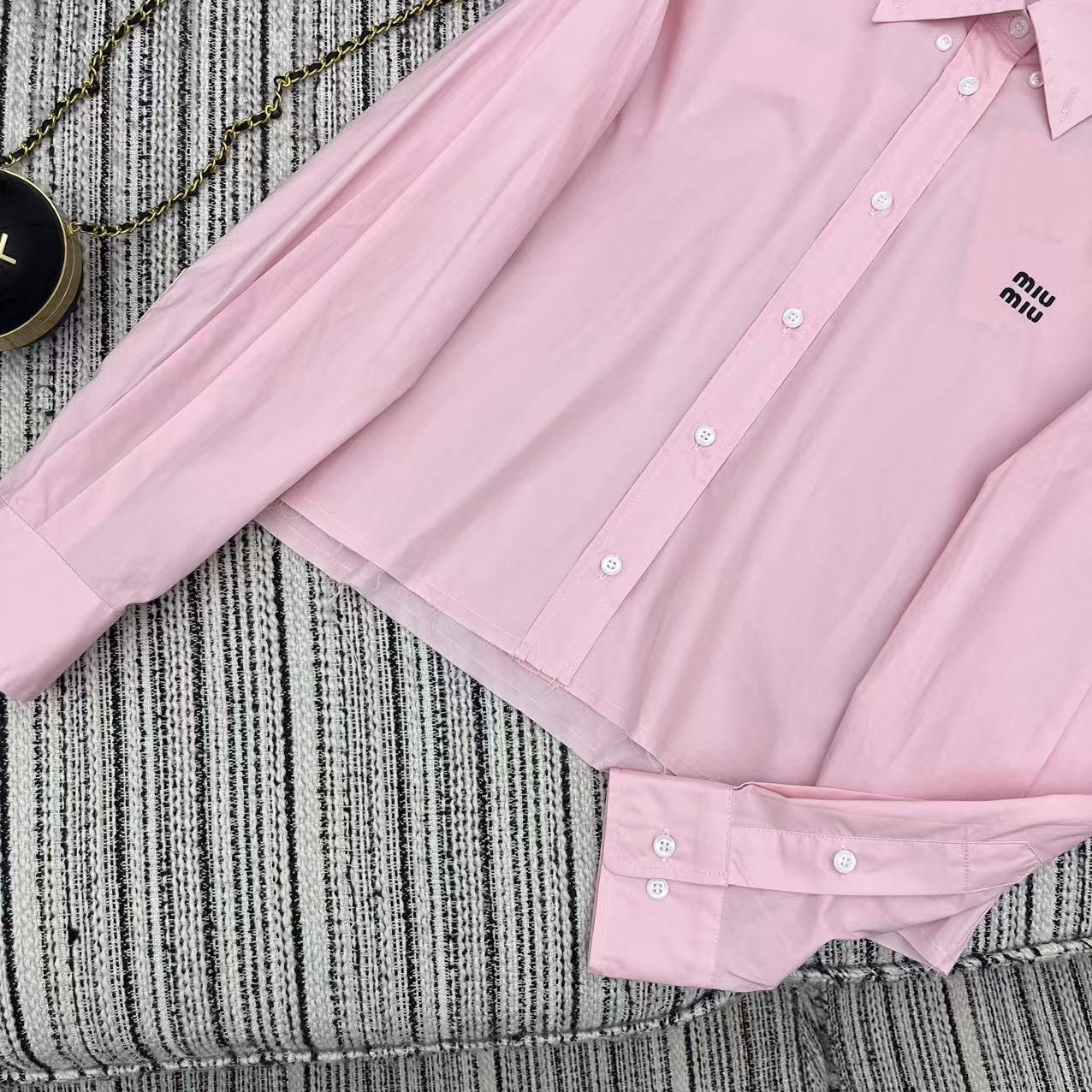 M1um1u pink poplin shirt