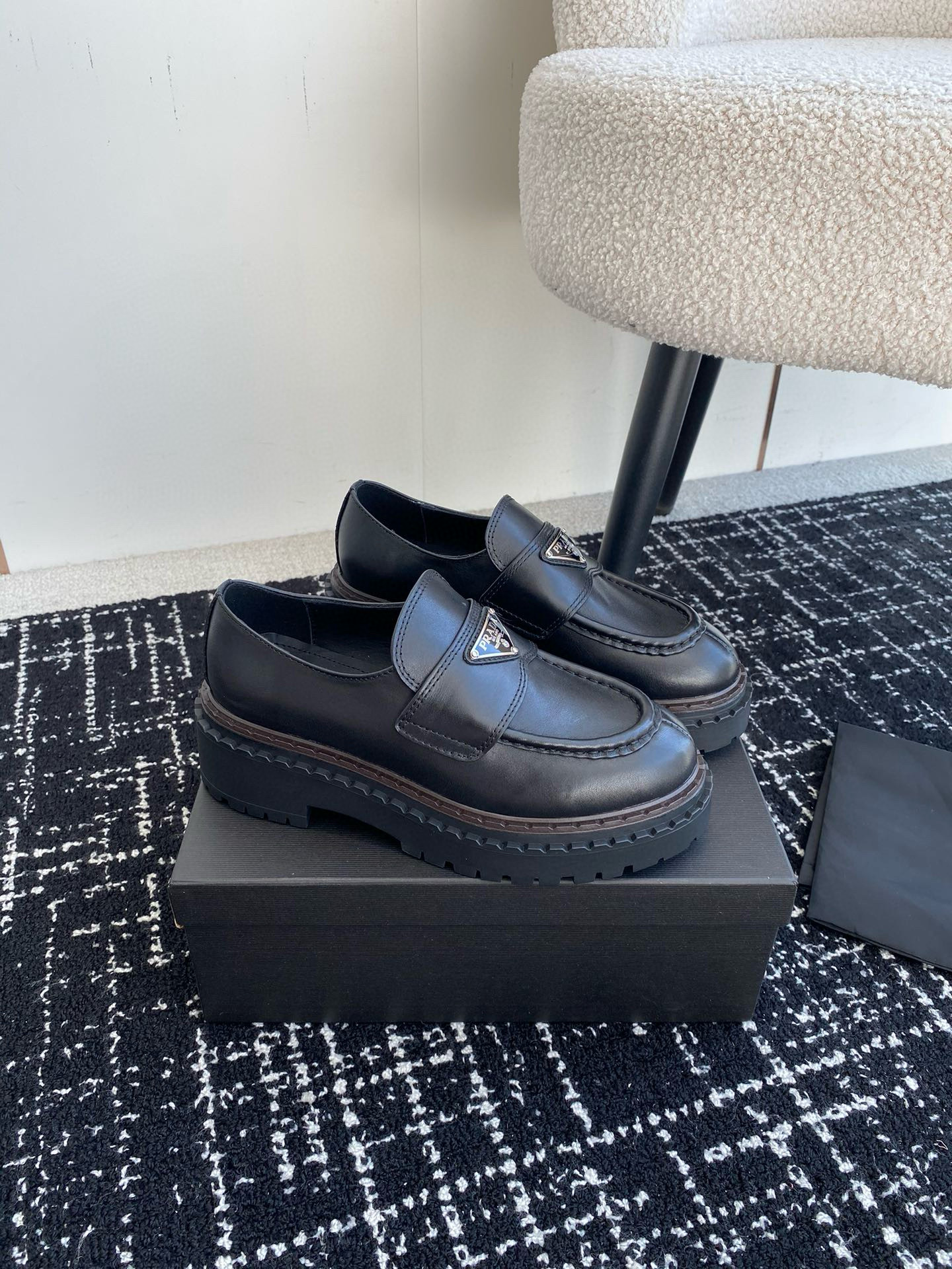 Pra*a loafers 2024ss-5cm