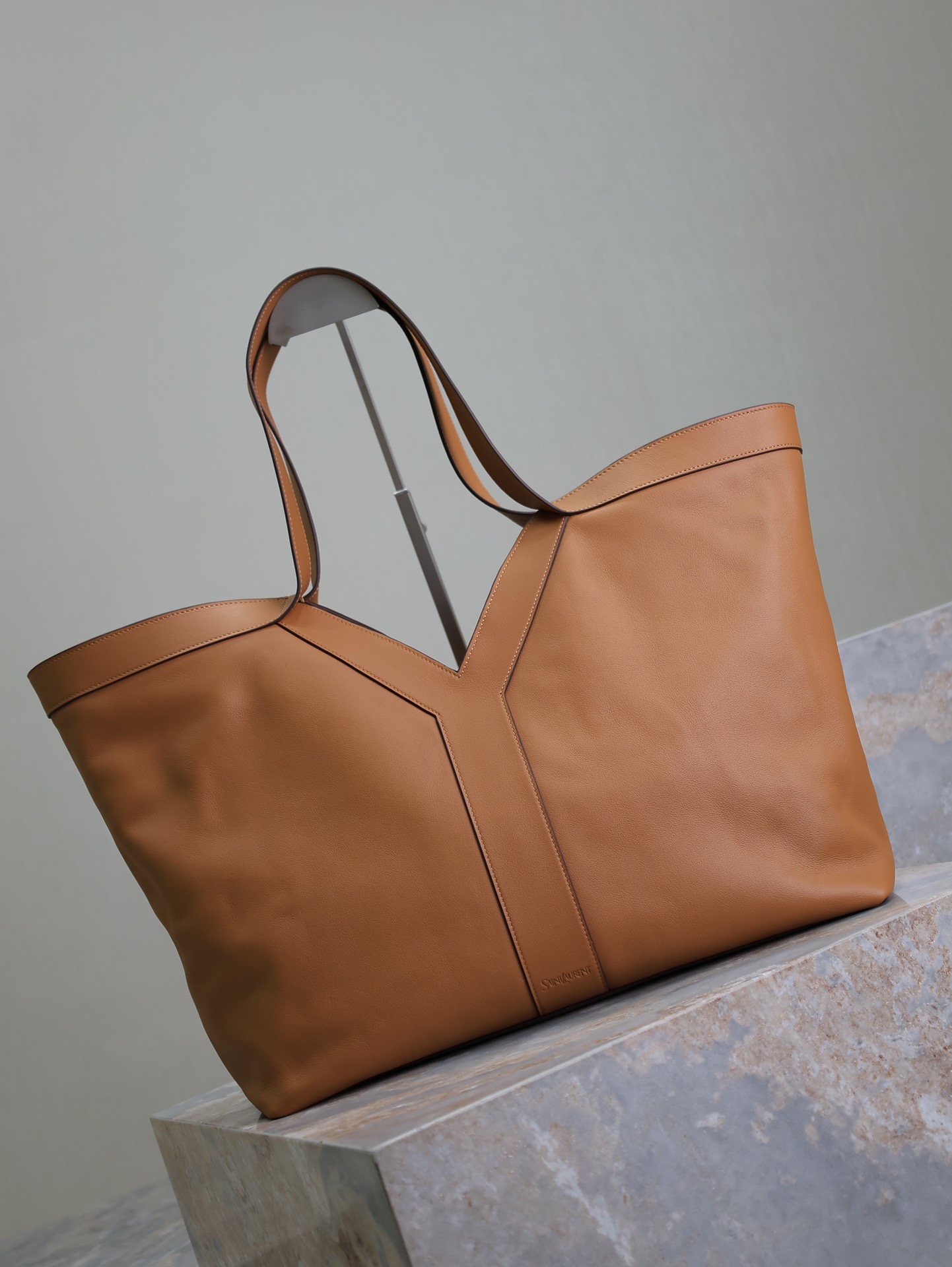 Sa1nt Lau*nt leather y tote 2024-38-50*33*16cm