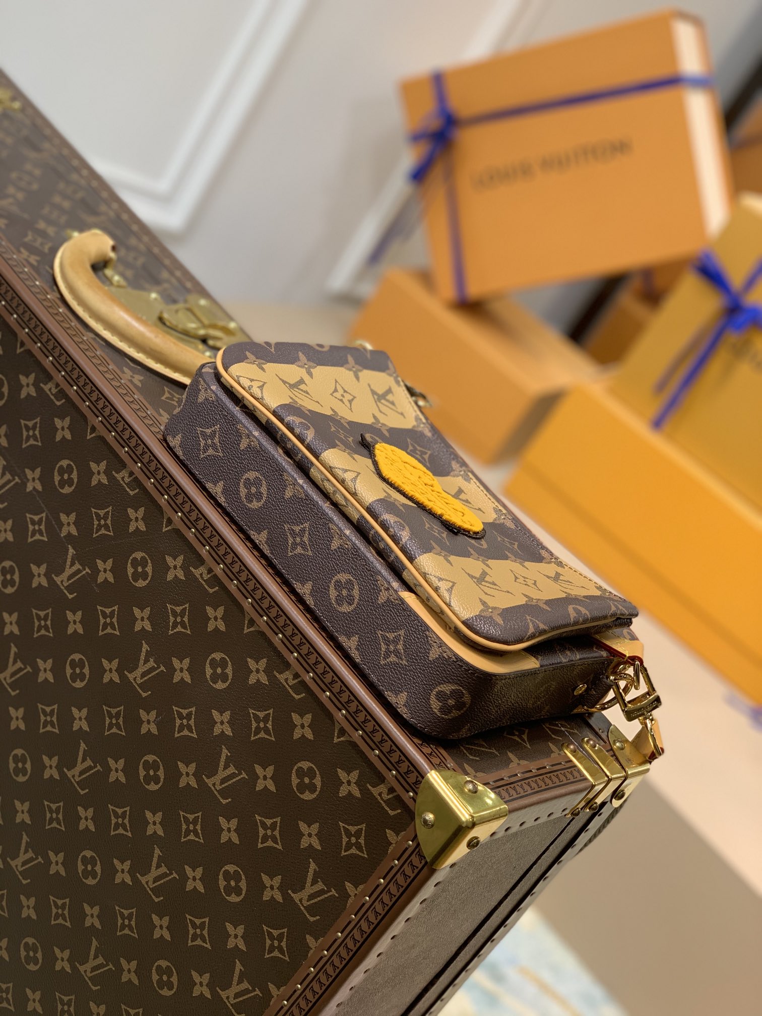 l0*is V*t0n trio handbags-m45965-25*18.5*7cm