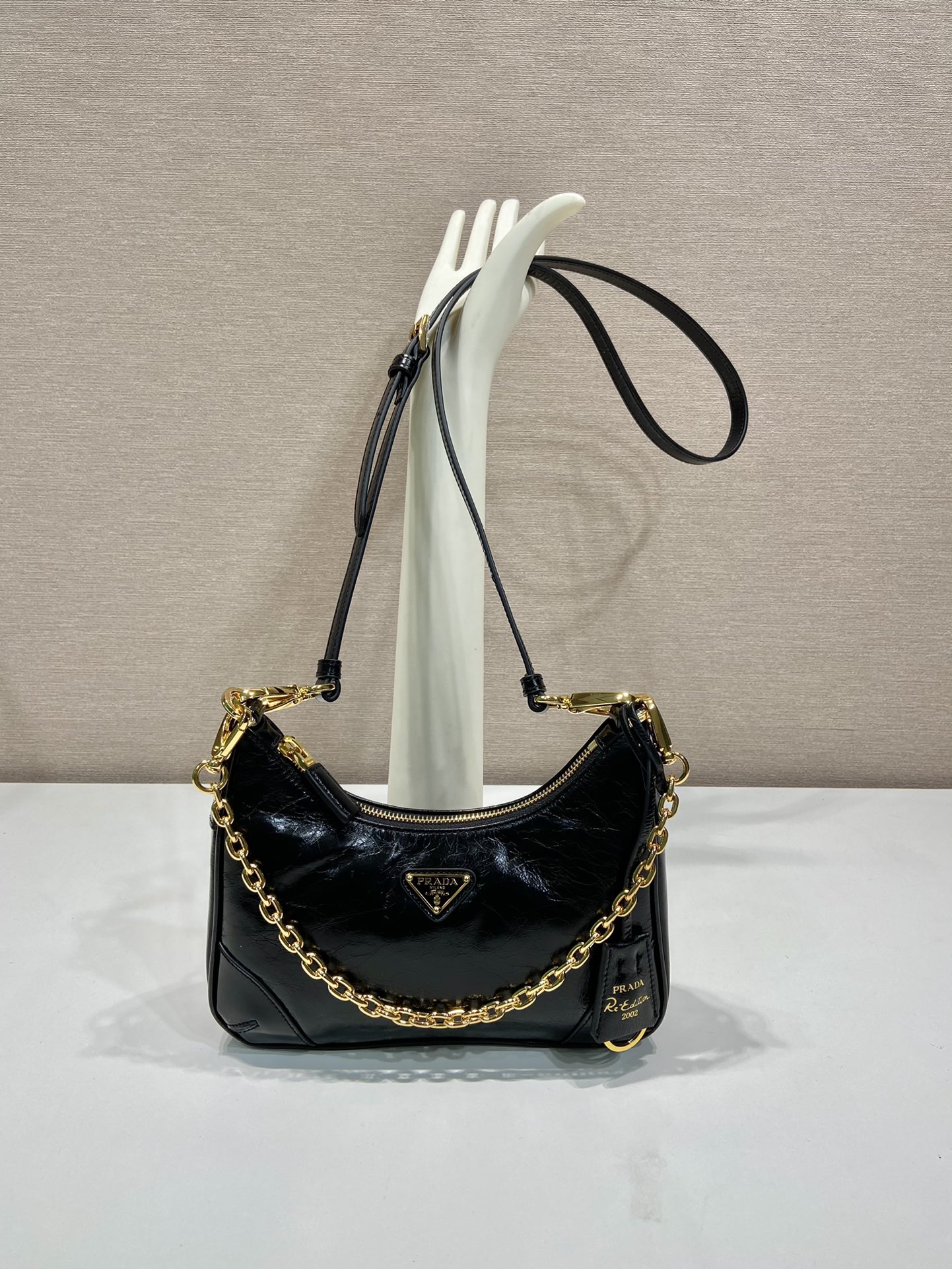 Pra*a nylon 1bc204b hobo bag-23*17*6.5cm
