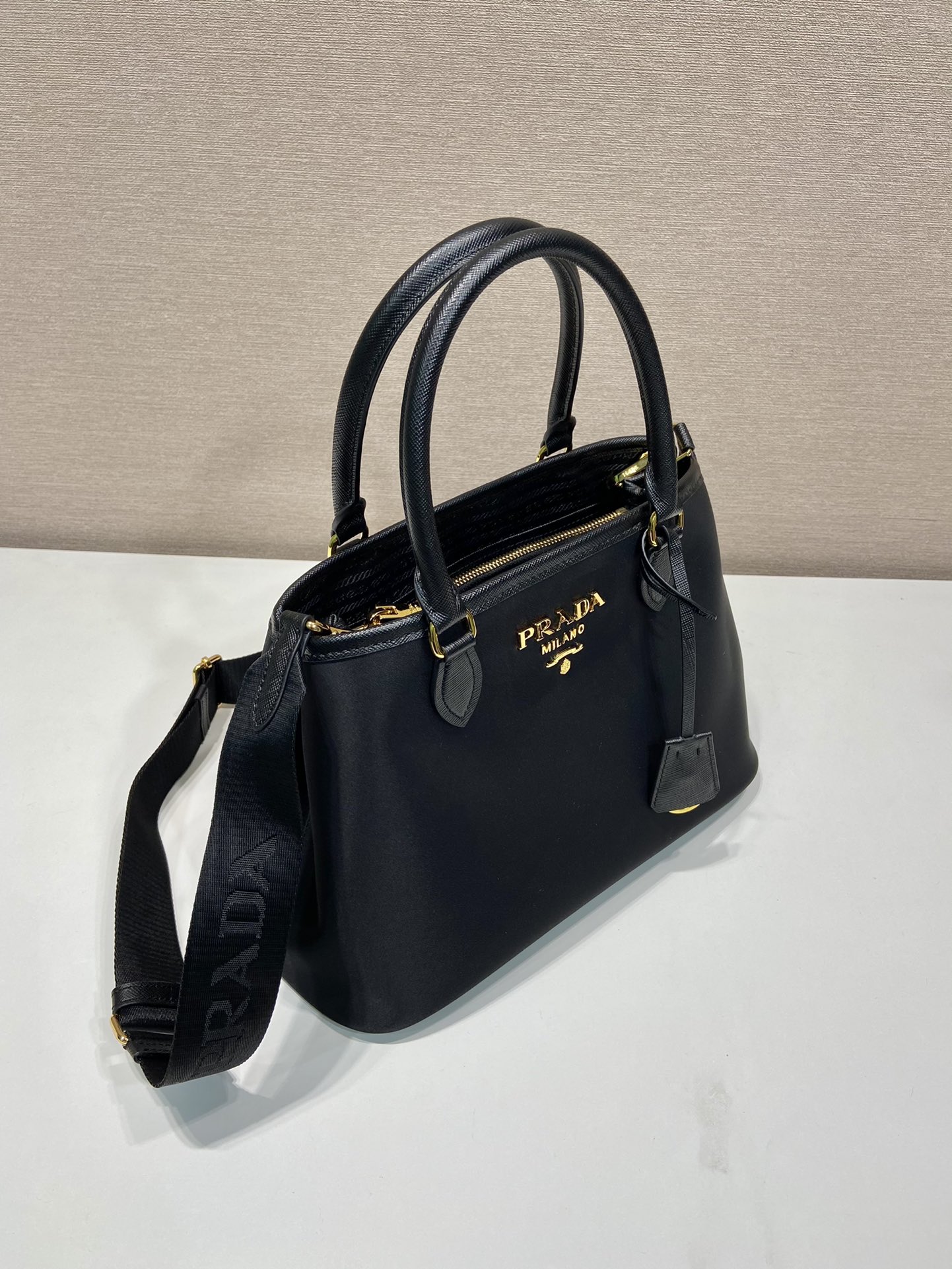 Pra*a 1ba173 vintage tote-30*20*15.5cm