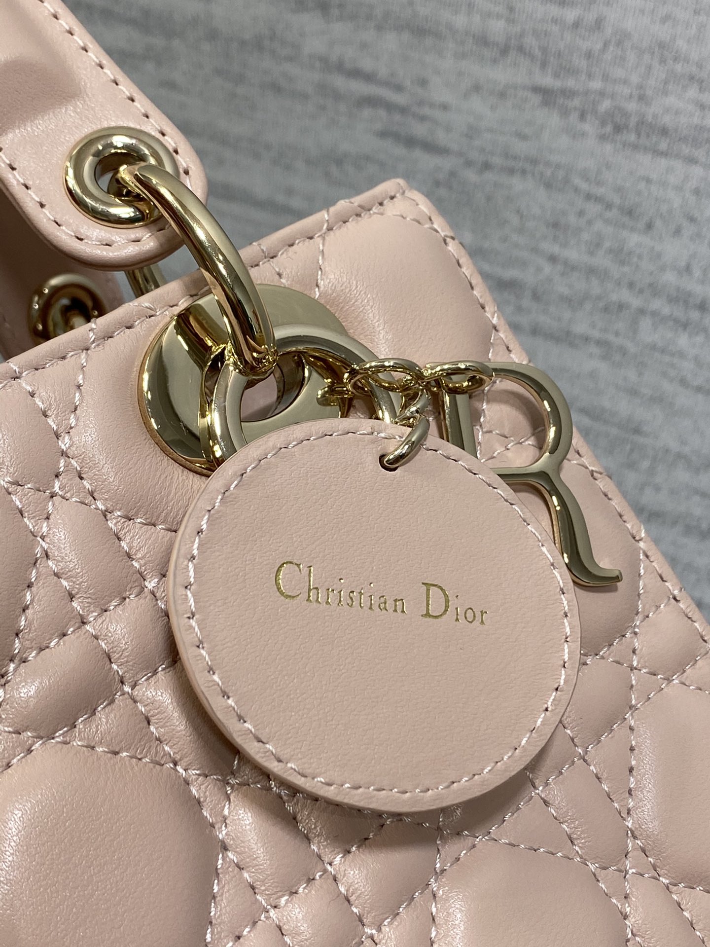 lady D*or bag-gold hardware-20*16.5*8cm
