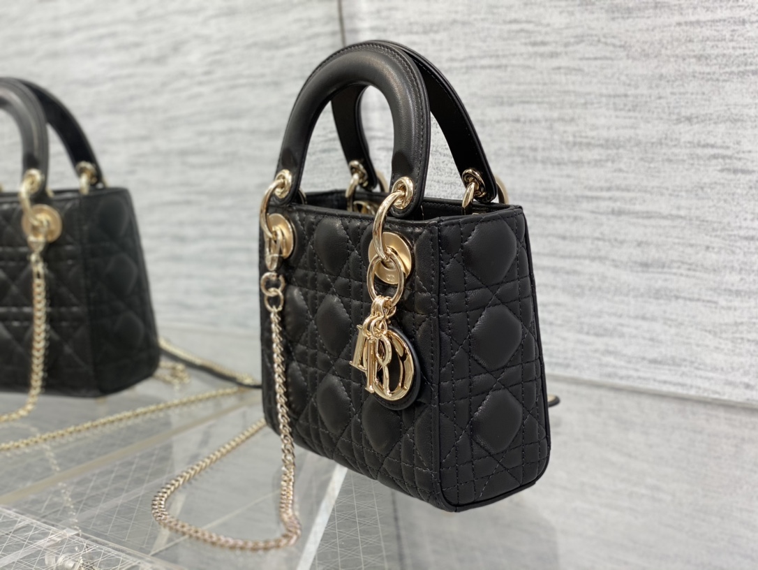 lady D*or mini-lambskin leather-17*15*8cm