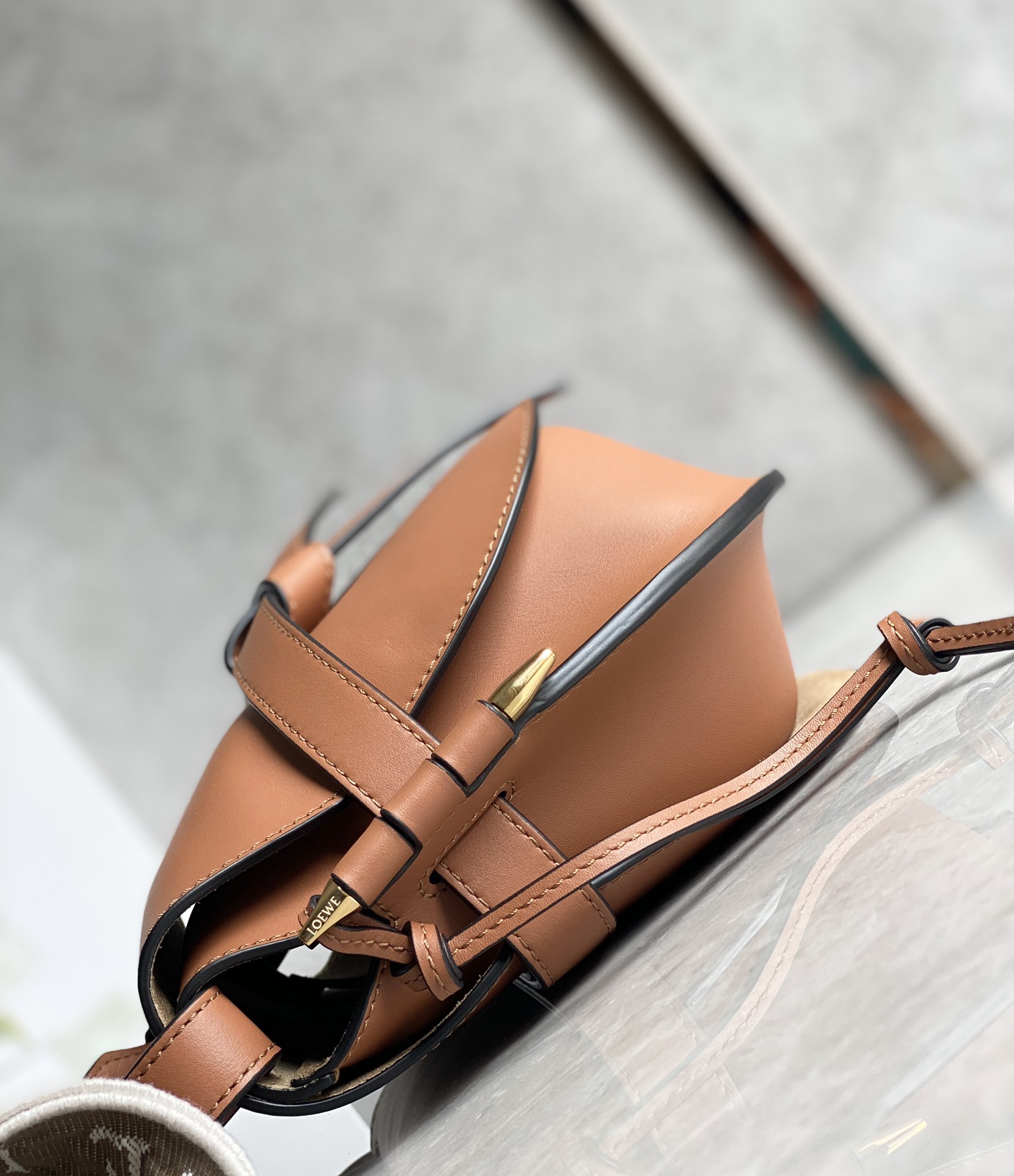 L0ew* puzzle gatedual bag-25*19*11.5cm