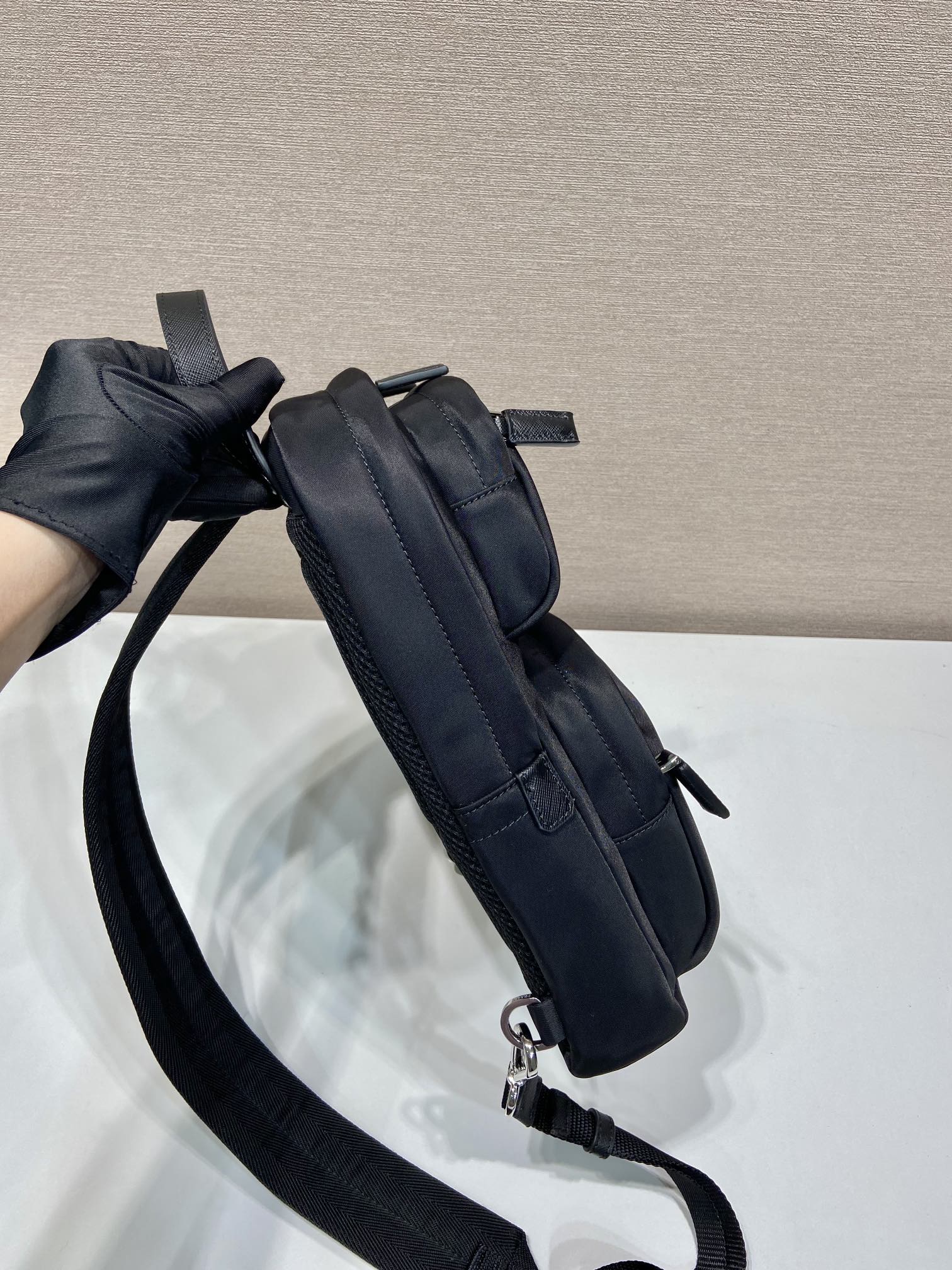 Pra*a vintage re-nylon bag-2vz105-20*31*5cm