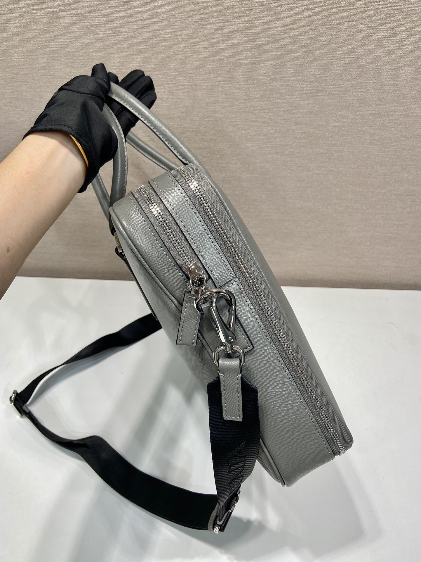 Pra*a | saffiano leather work bag-2ve022-36*28*6.5cm