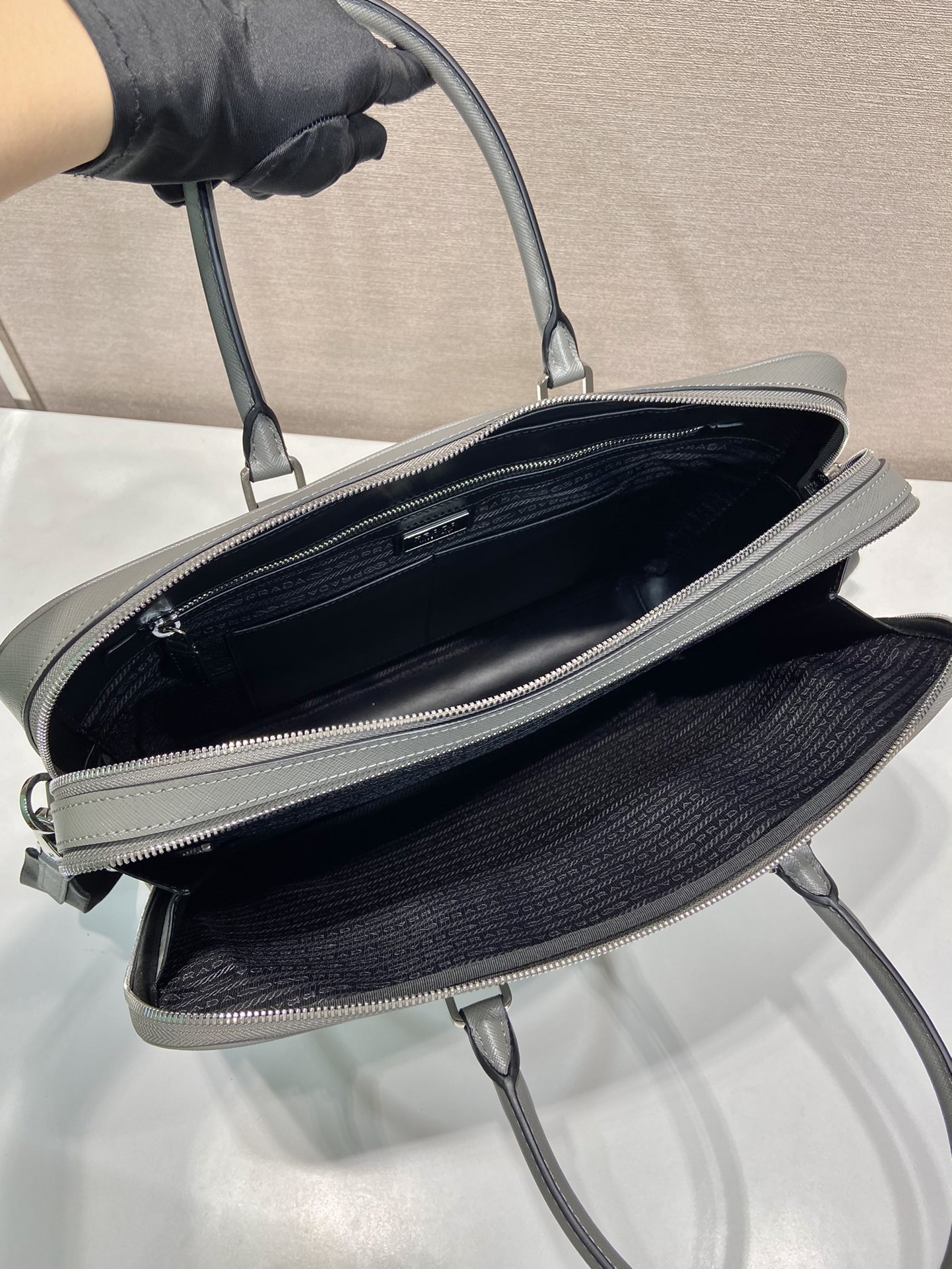 Pra*a | saffiano leather work bag-2ve022-36*28*6.5cm