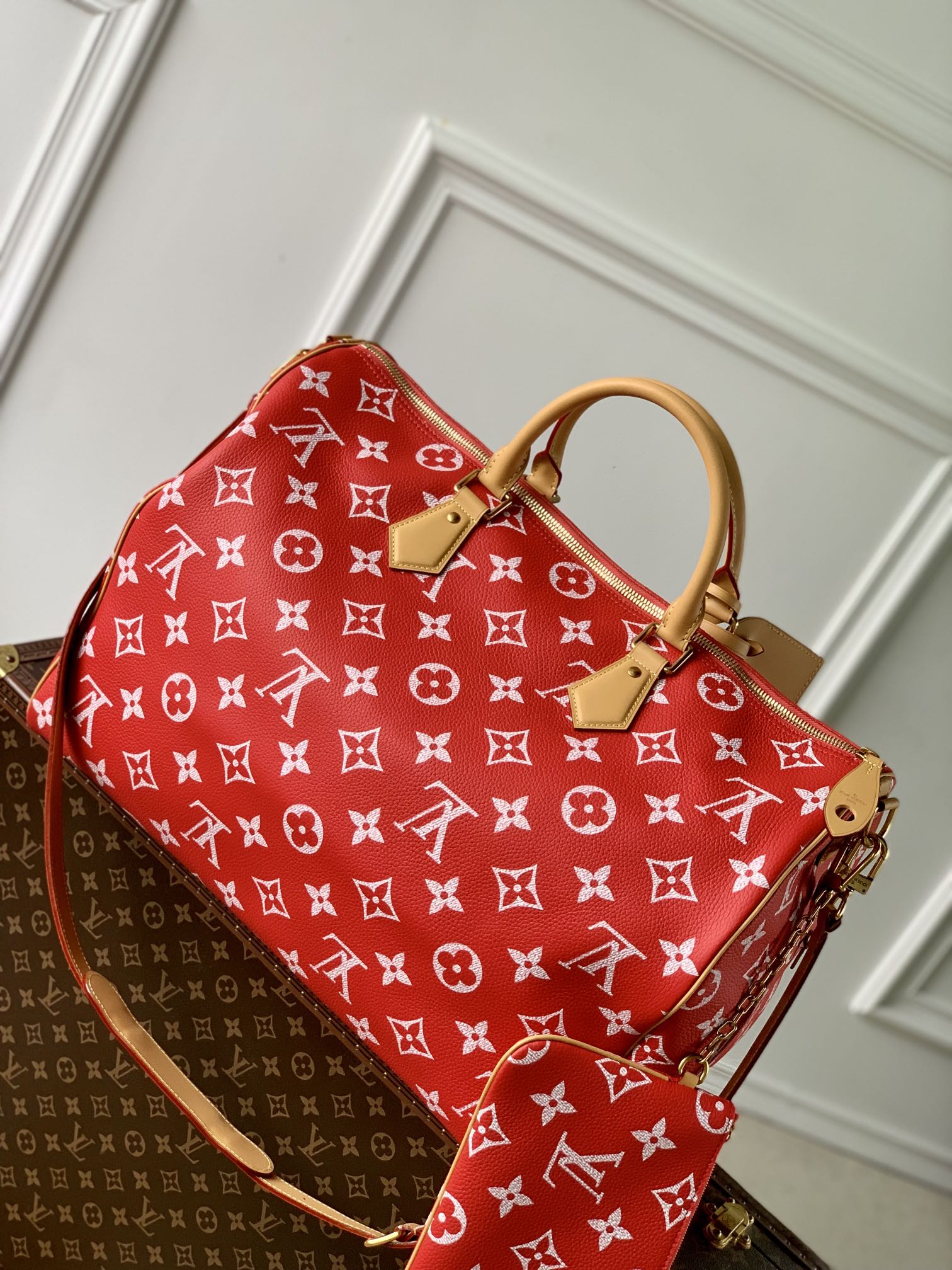 l0*is V*t0n speedy p9 bandoulière 50 monogram leather -50x32x29cm
