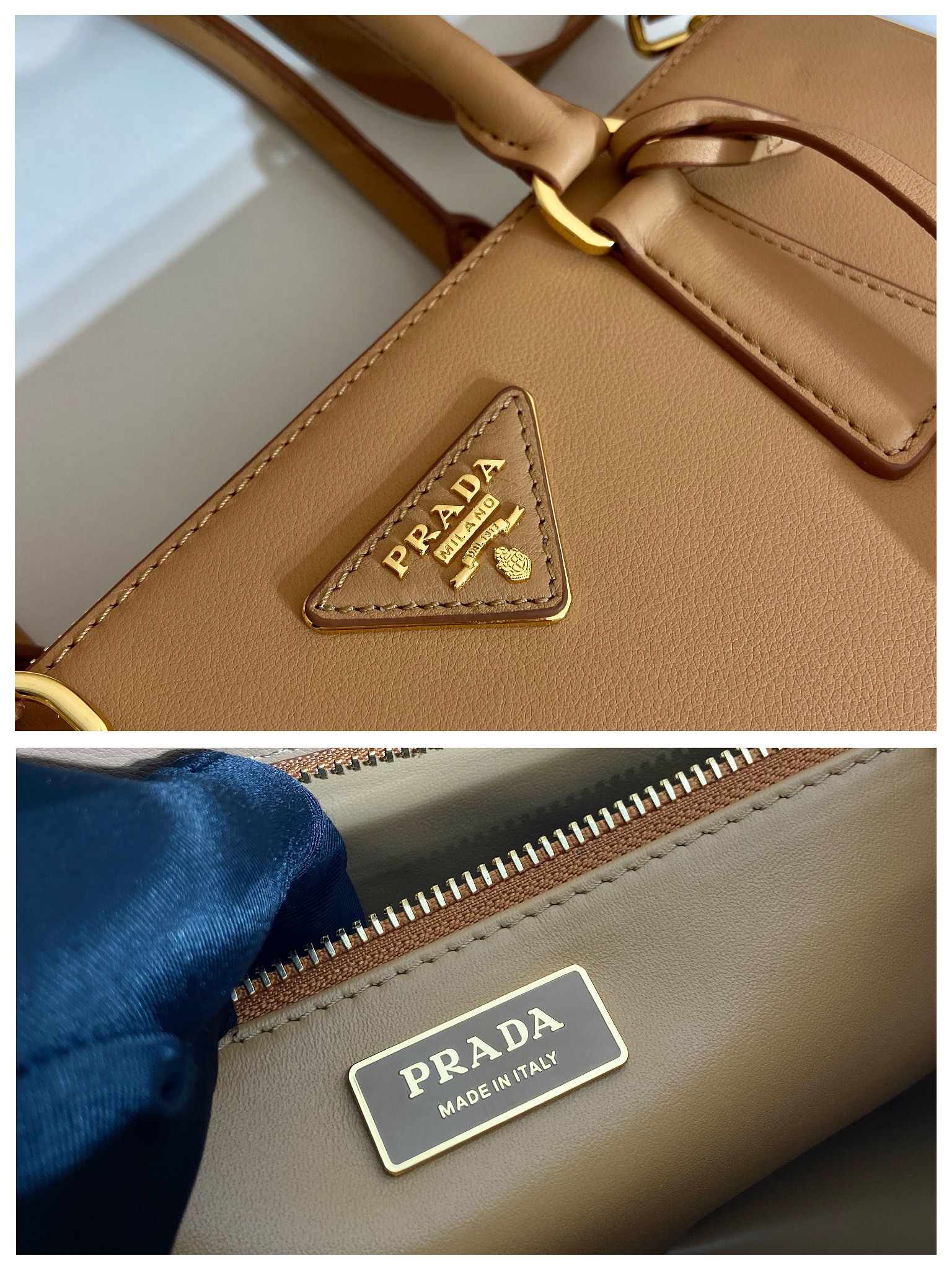 Pra*a borsa galleria in saffiano 1ba863-28*20*12&32*22.5*13.5cm