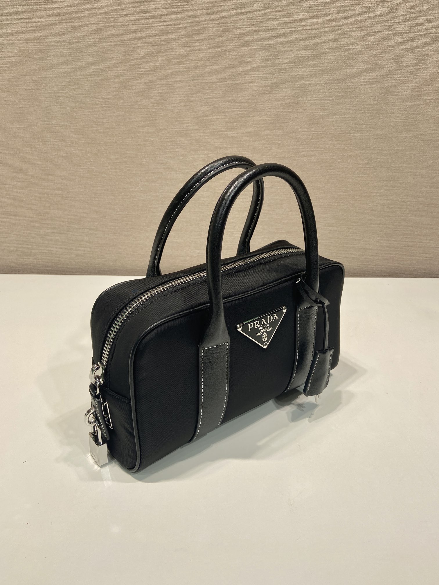 Pra*a 1bg846 vintage tote bag-24*15*5cm