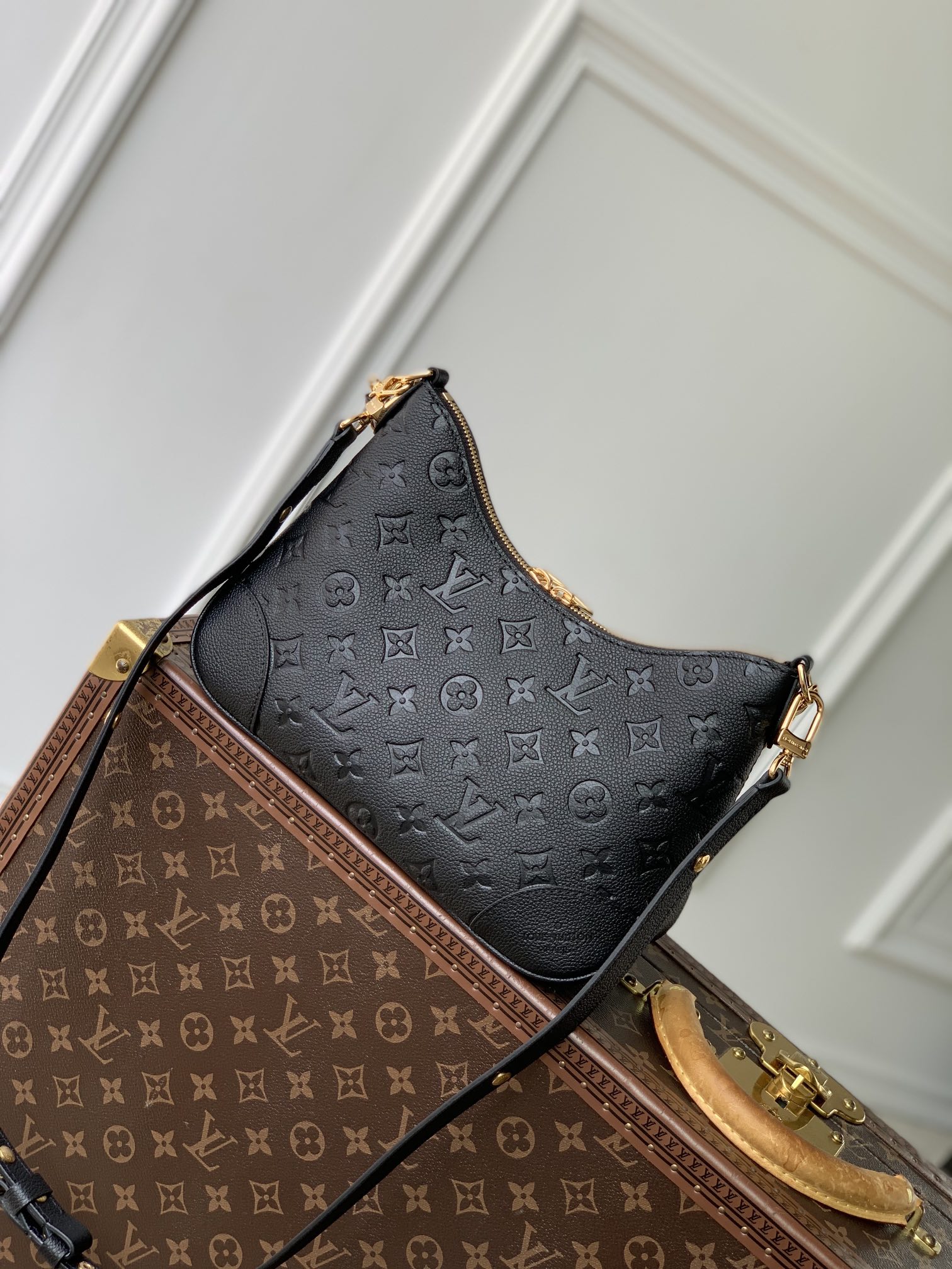 L0vis Vvtt0n Carryall PM Black Monogram-24 x 12 x 29.5CM