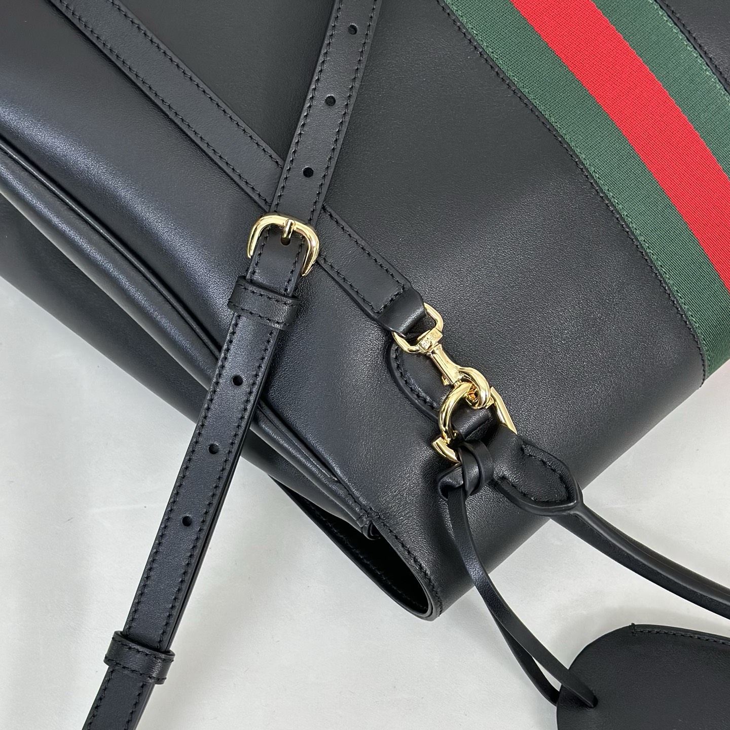 Gv*c* Paparazzo Large Top Handle Bag In Black Leather-37*29*13CM