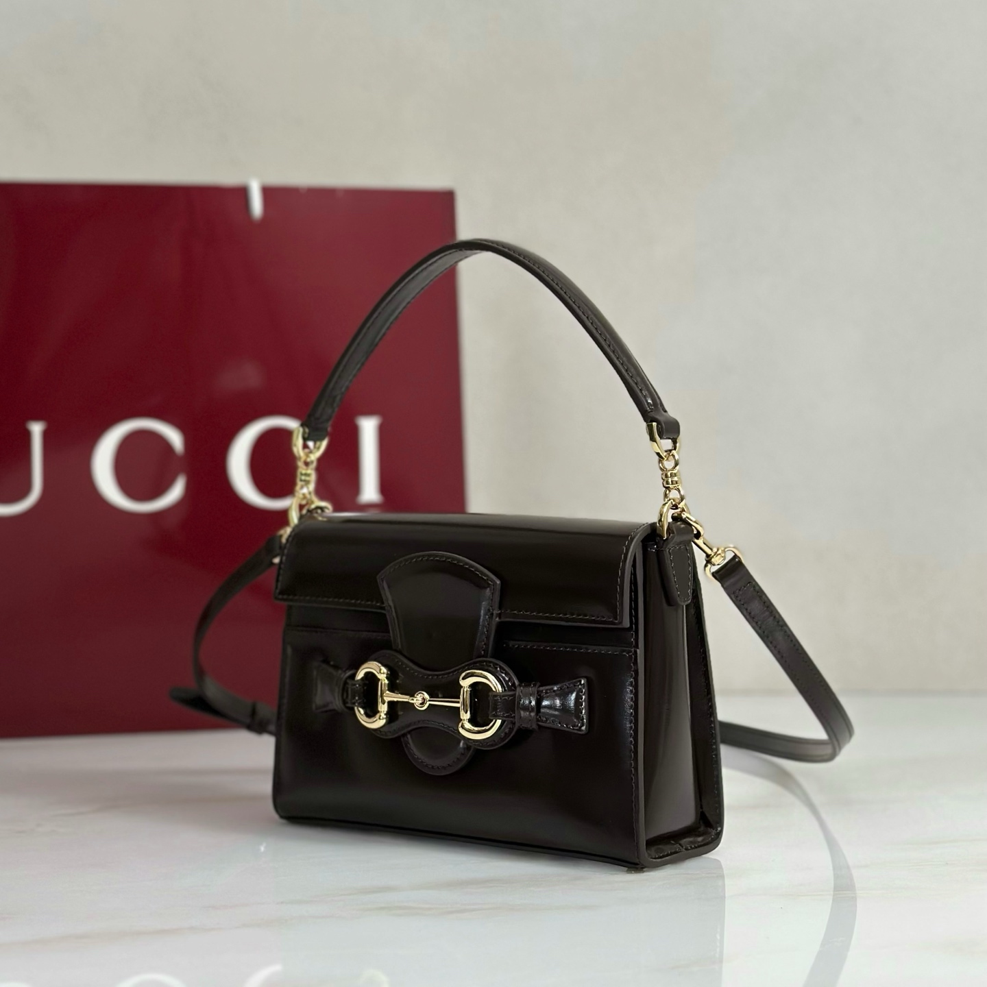 Guc*ci Horsebit Duomo Small Top Handle Bag-20*13.5*6CM